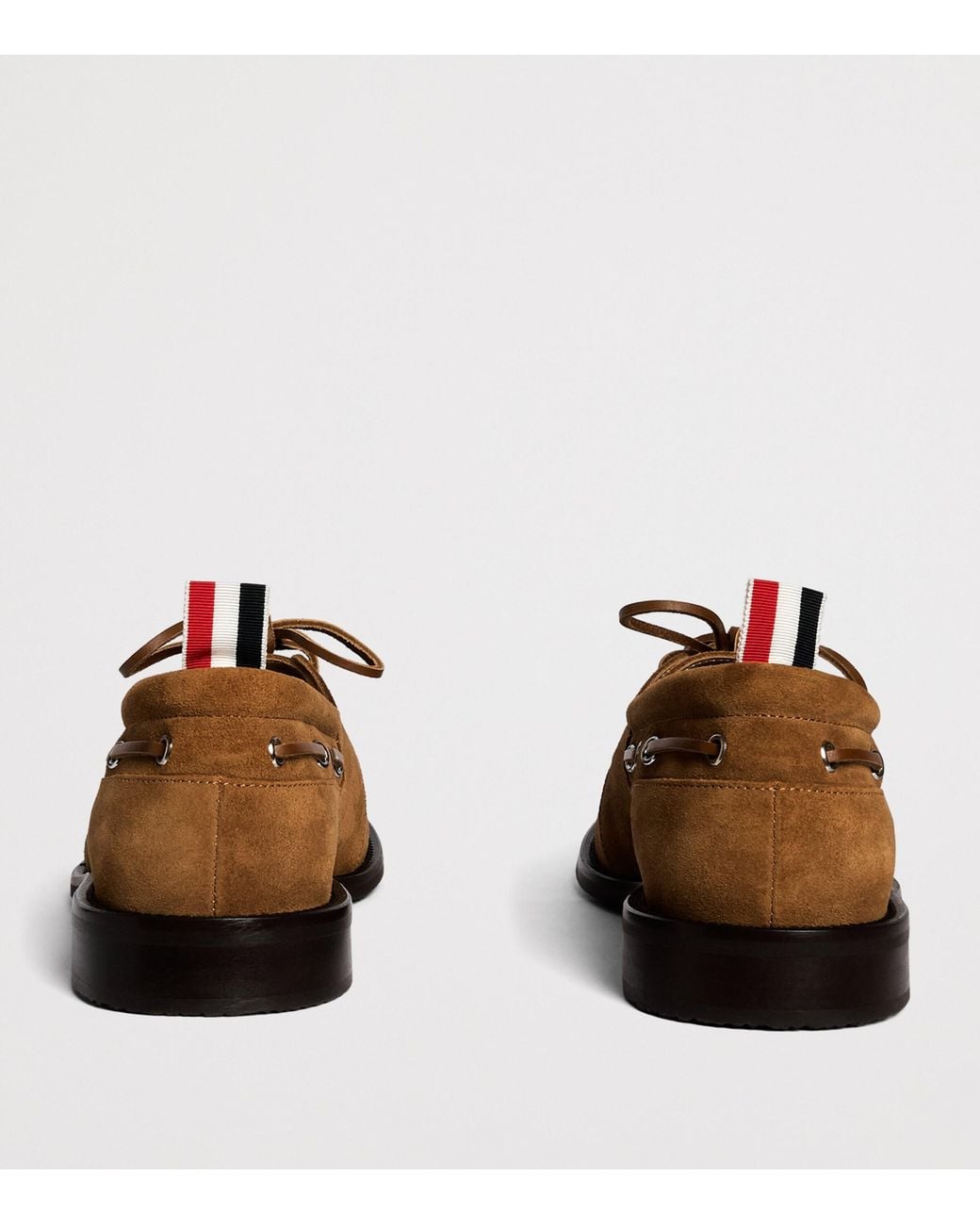 Thom Browne Brown Suede Boat Shoes for men