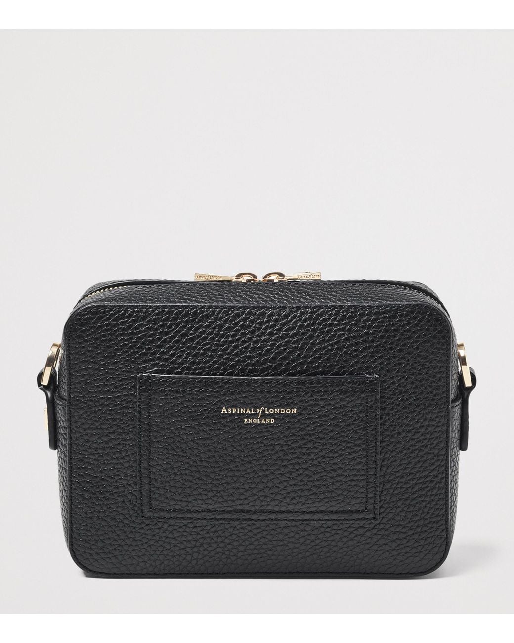 Aspinal Black Leather Camera Bag