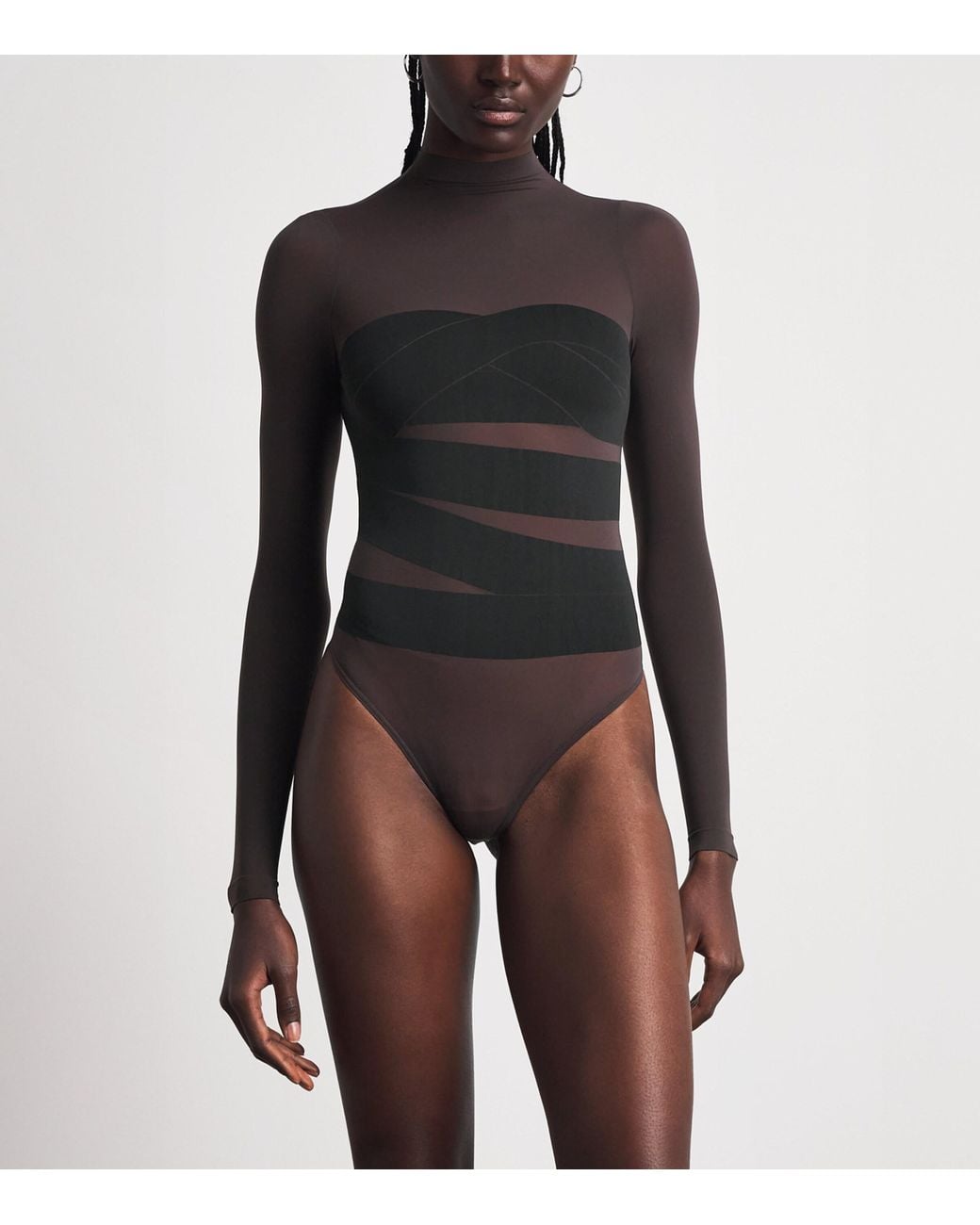 Wolford Black Infinite Wrap String Bodysuit