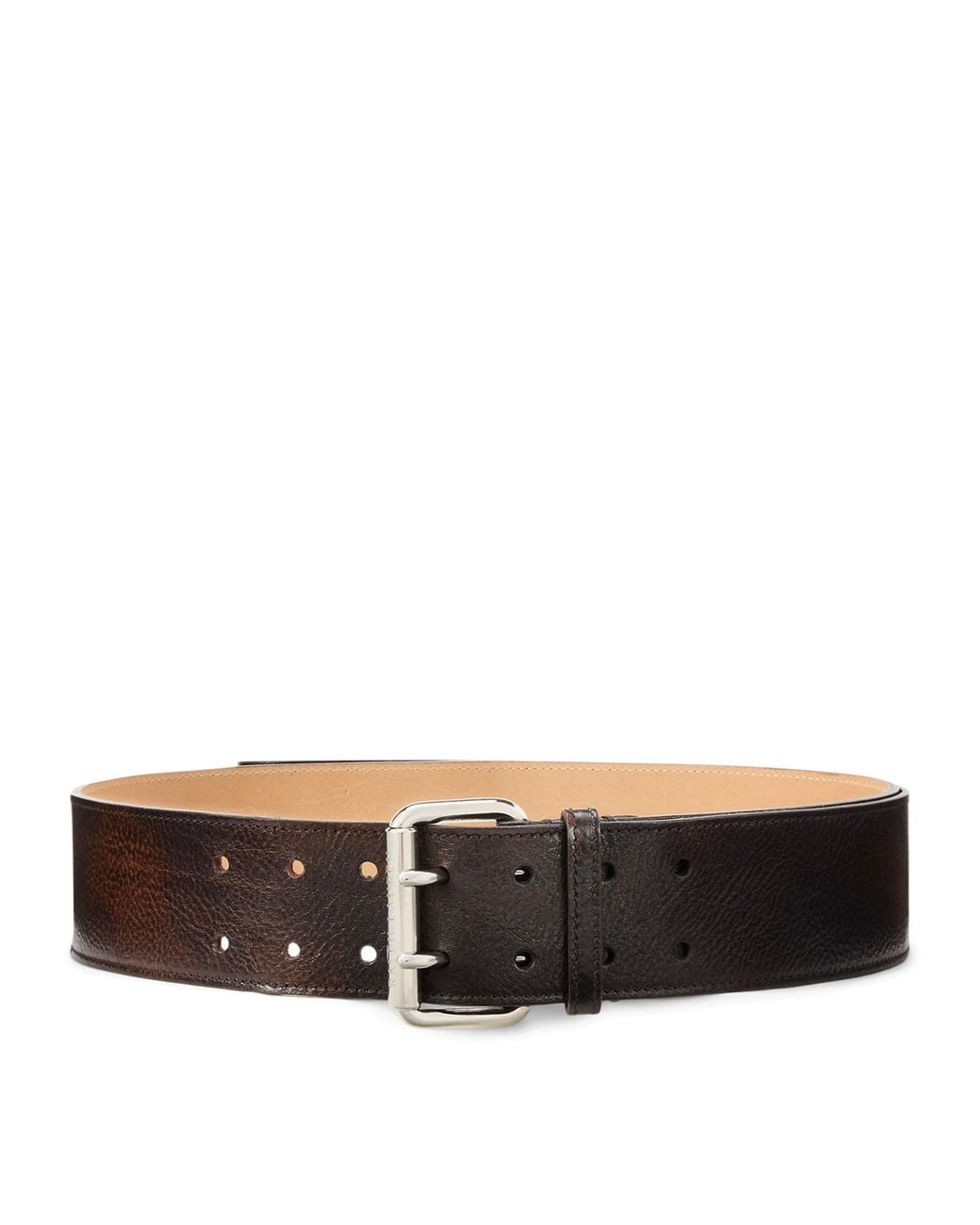 Ralph Lauren Brown Distressed Calfskin Belt