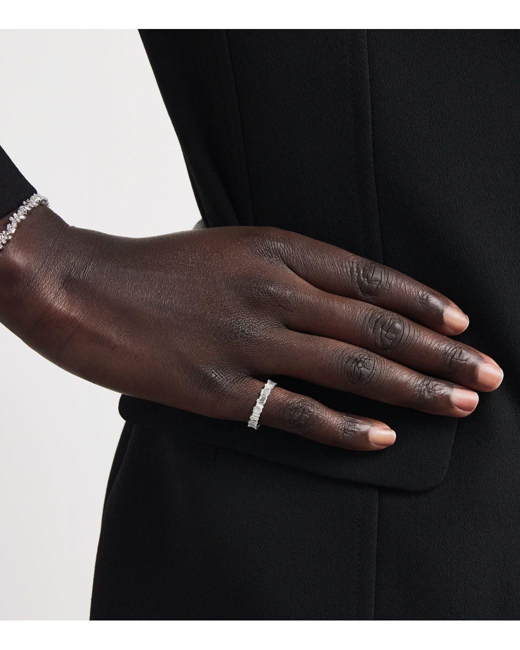 Suzanne Kalan Metallic And Diamond Classic Eternity Ring