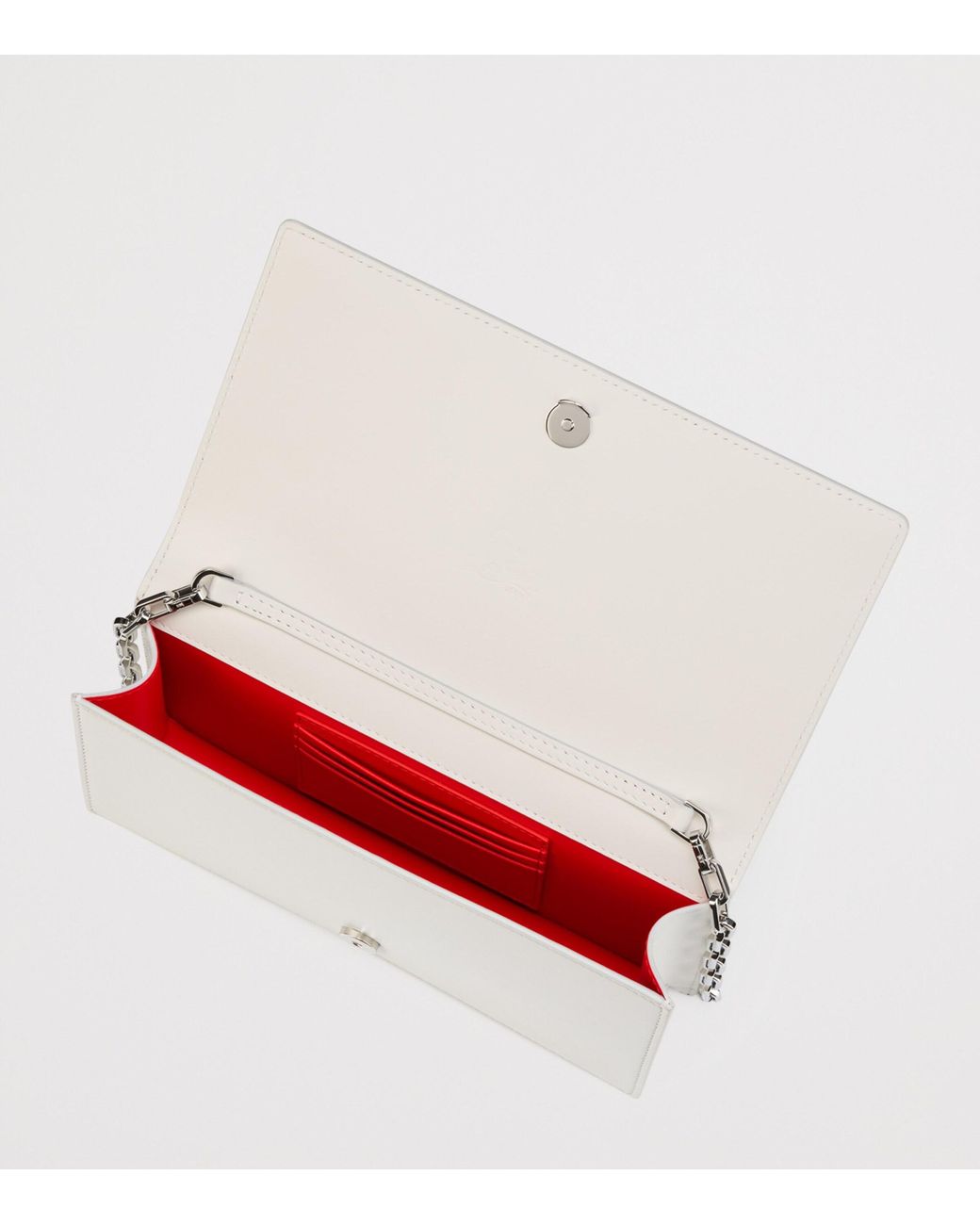 Christian Louboutin Gray Bettina Nappa Leather Clutch Bag