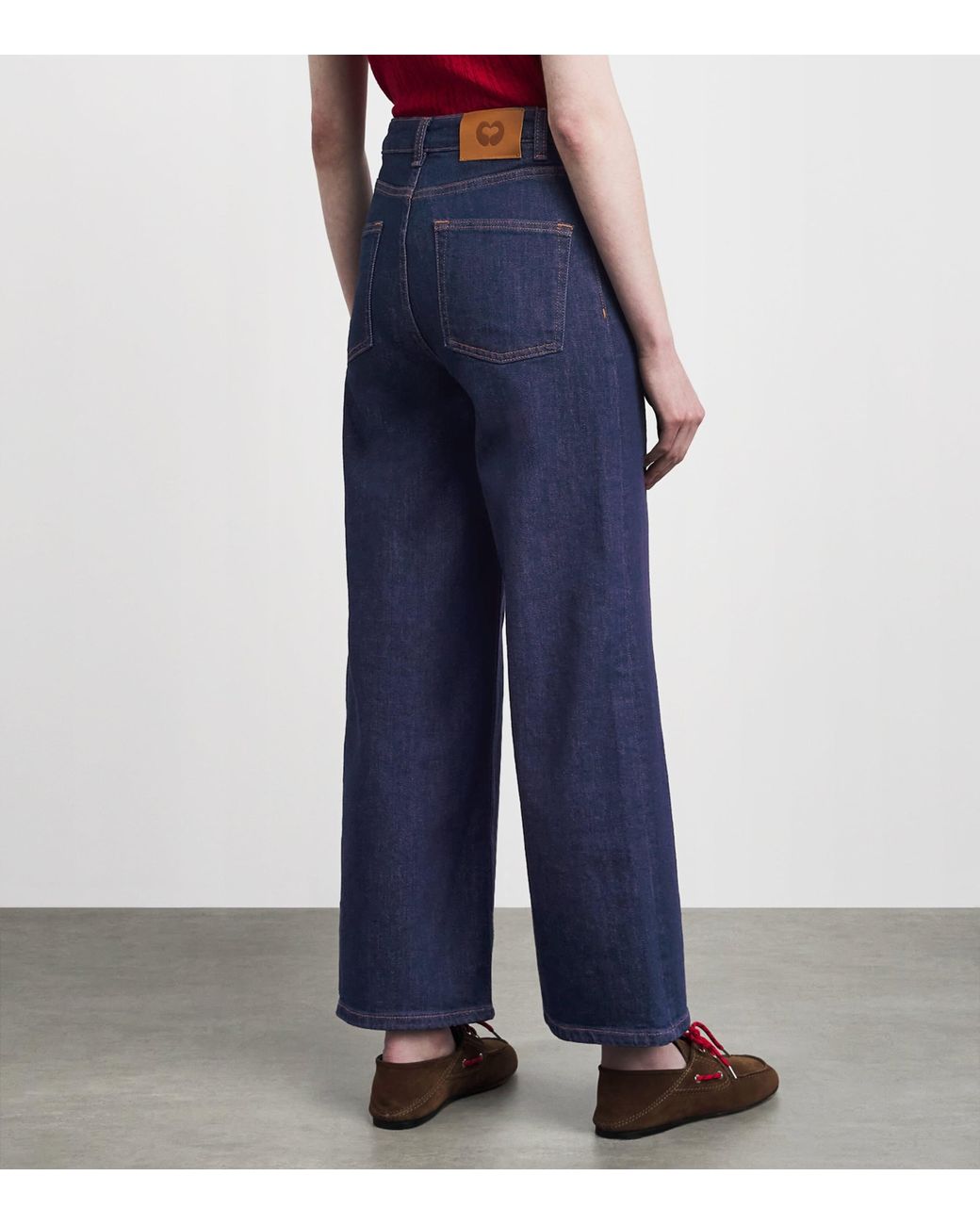 Maje Blue Patch-Pockets Flared Jeans