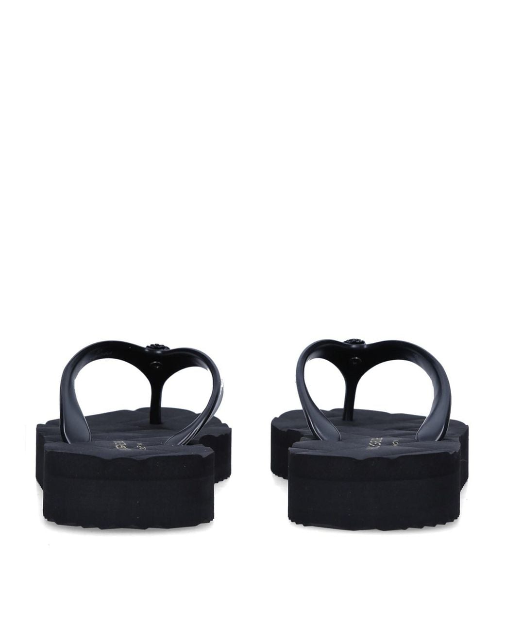 Kurt Geiger Black Kensington Q Two-Post Rubber Flip Flops