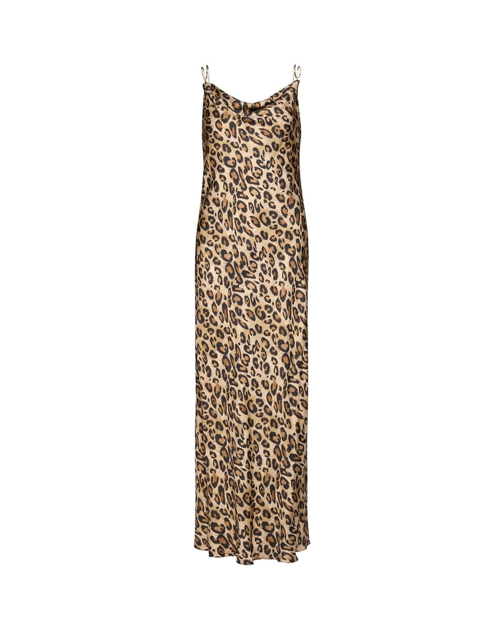 Marella Metallic Leopard-Print Sleeveless Maxi Dress