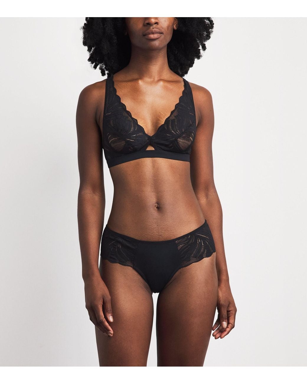 Falke Black Delicate Touch Triangle Bra