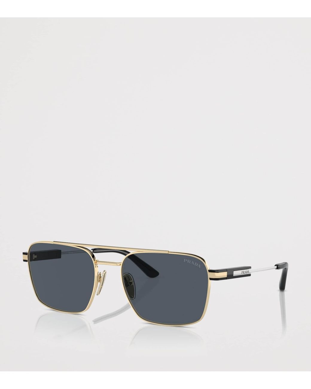 Prada Gray Metal Pillow Sunglasses