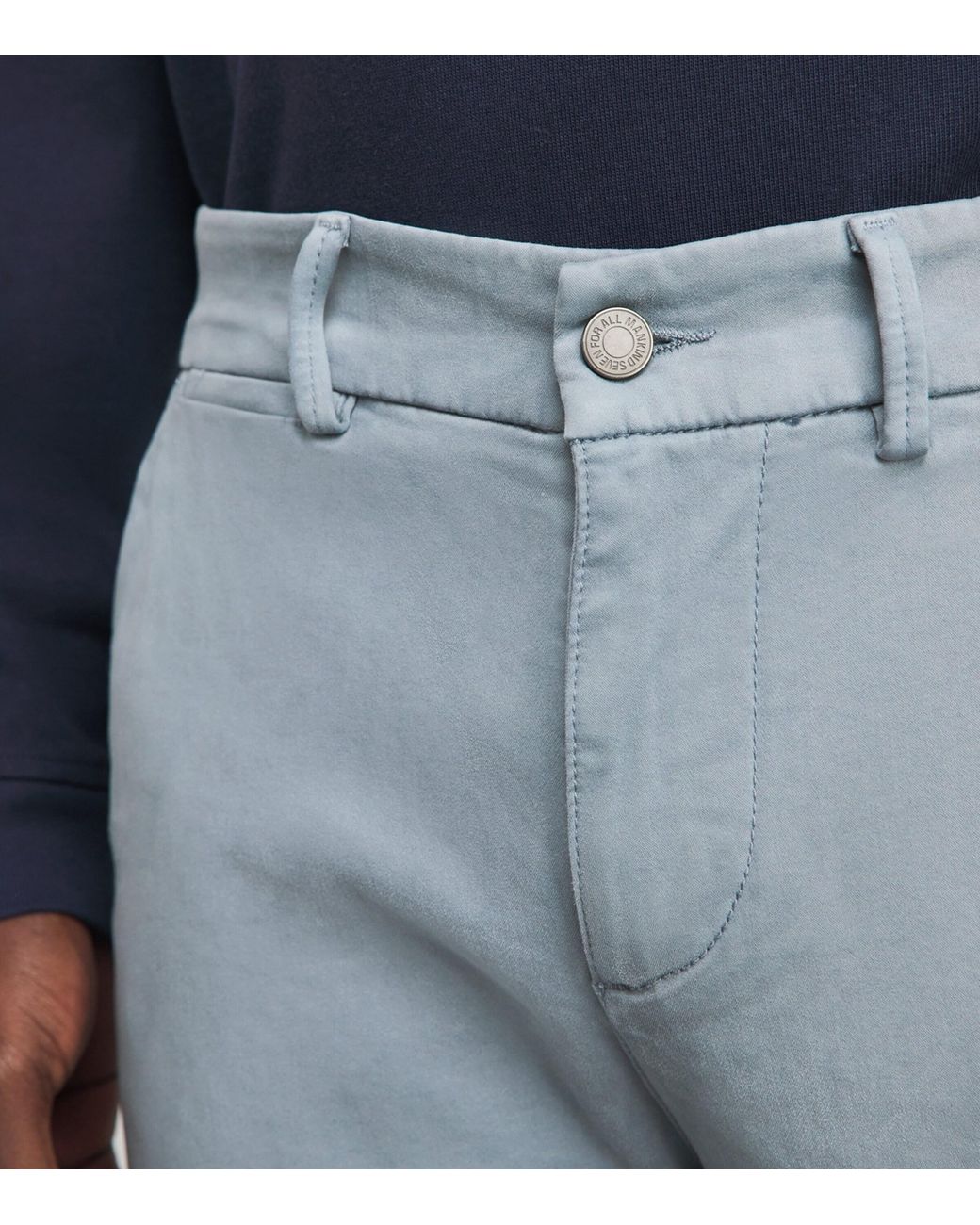 7 For All Mankind Blue Luxe Performance Regular Slimmy Straight Chinos for men