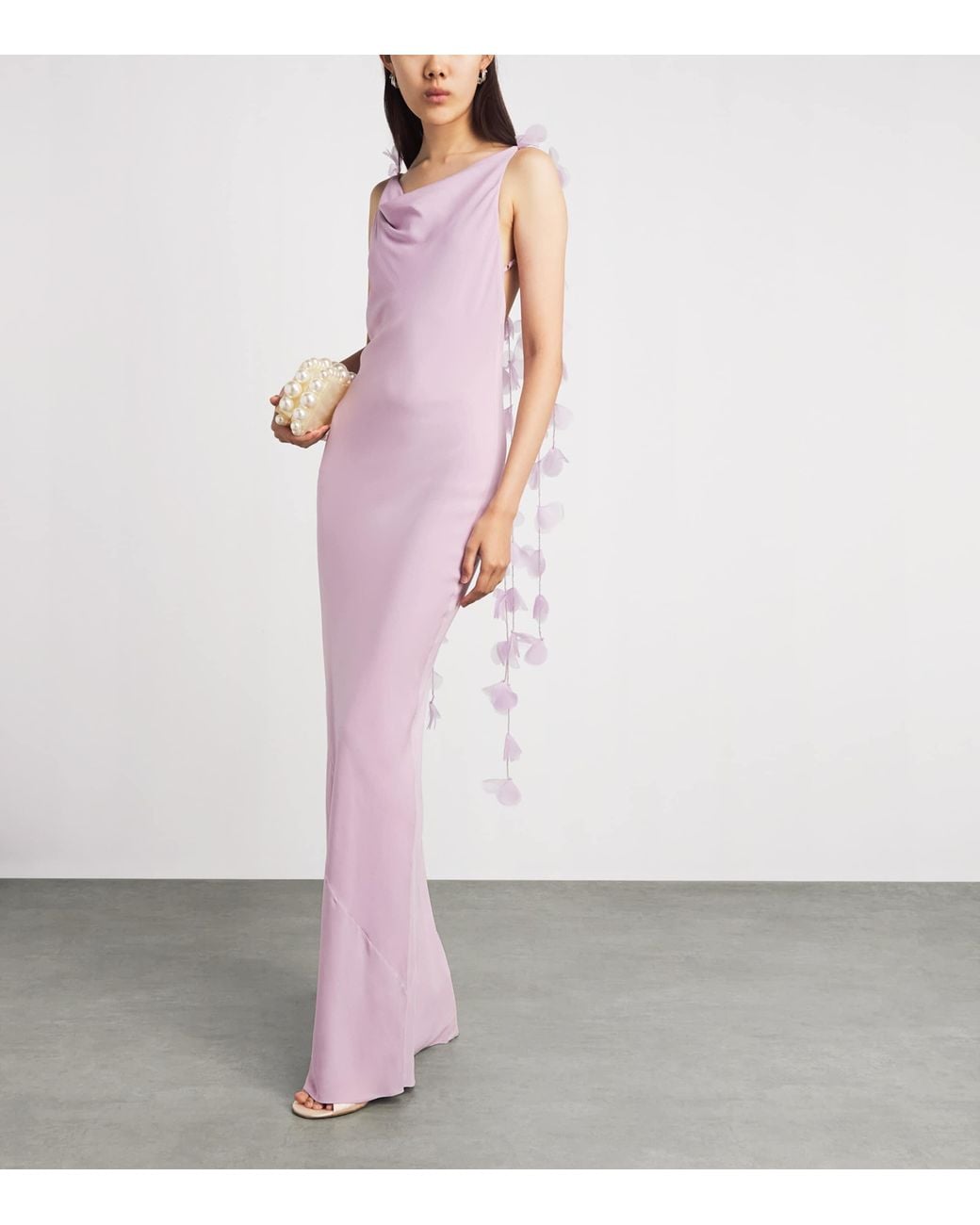Cult Gaia Pink Silk Satin Nymeria Gown