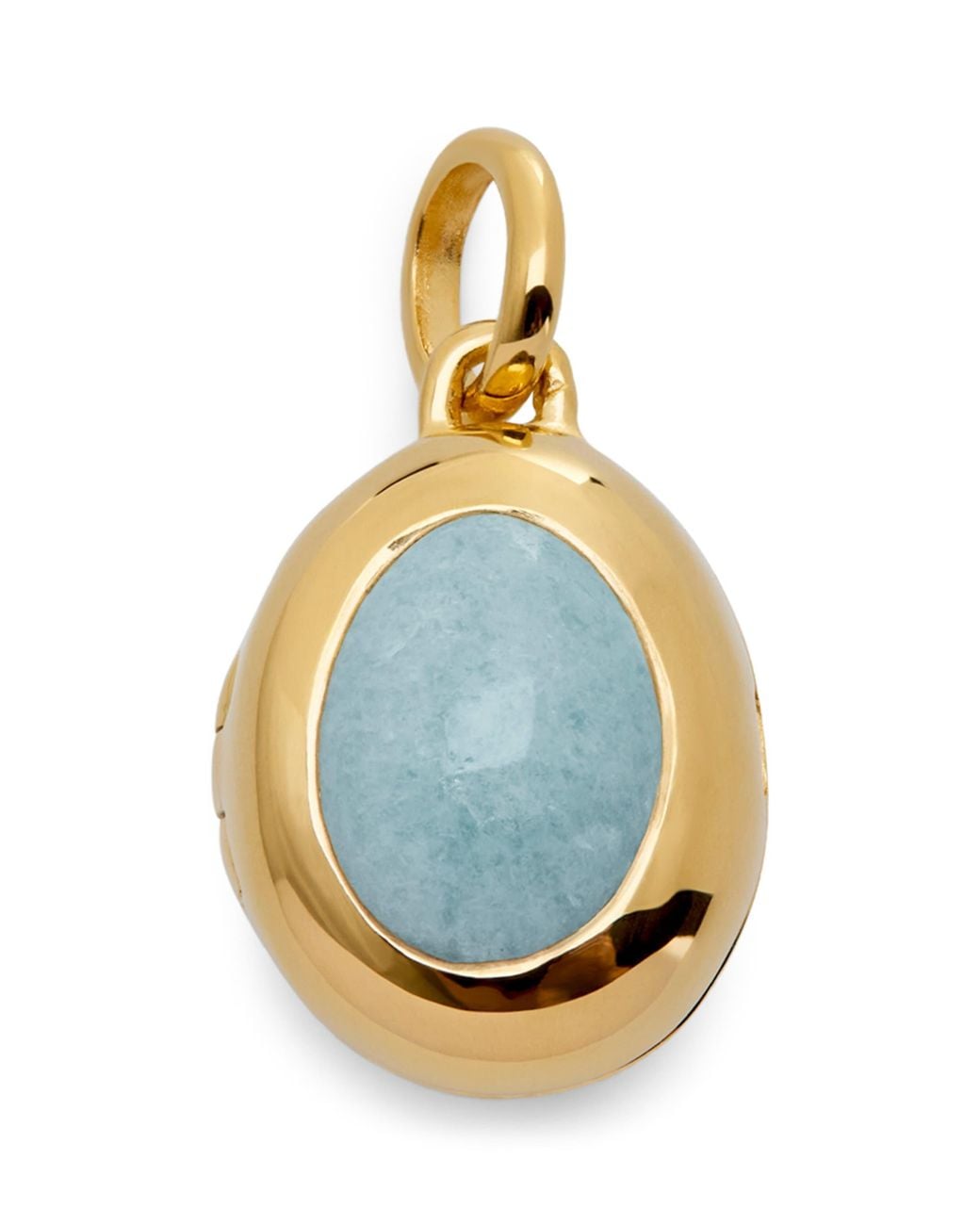 Monica Vinader Blue Vermeil And Aquamarine March Birthstone Locket