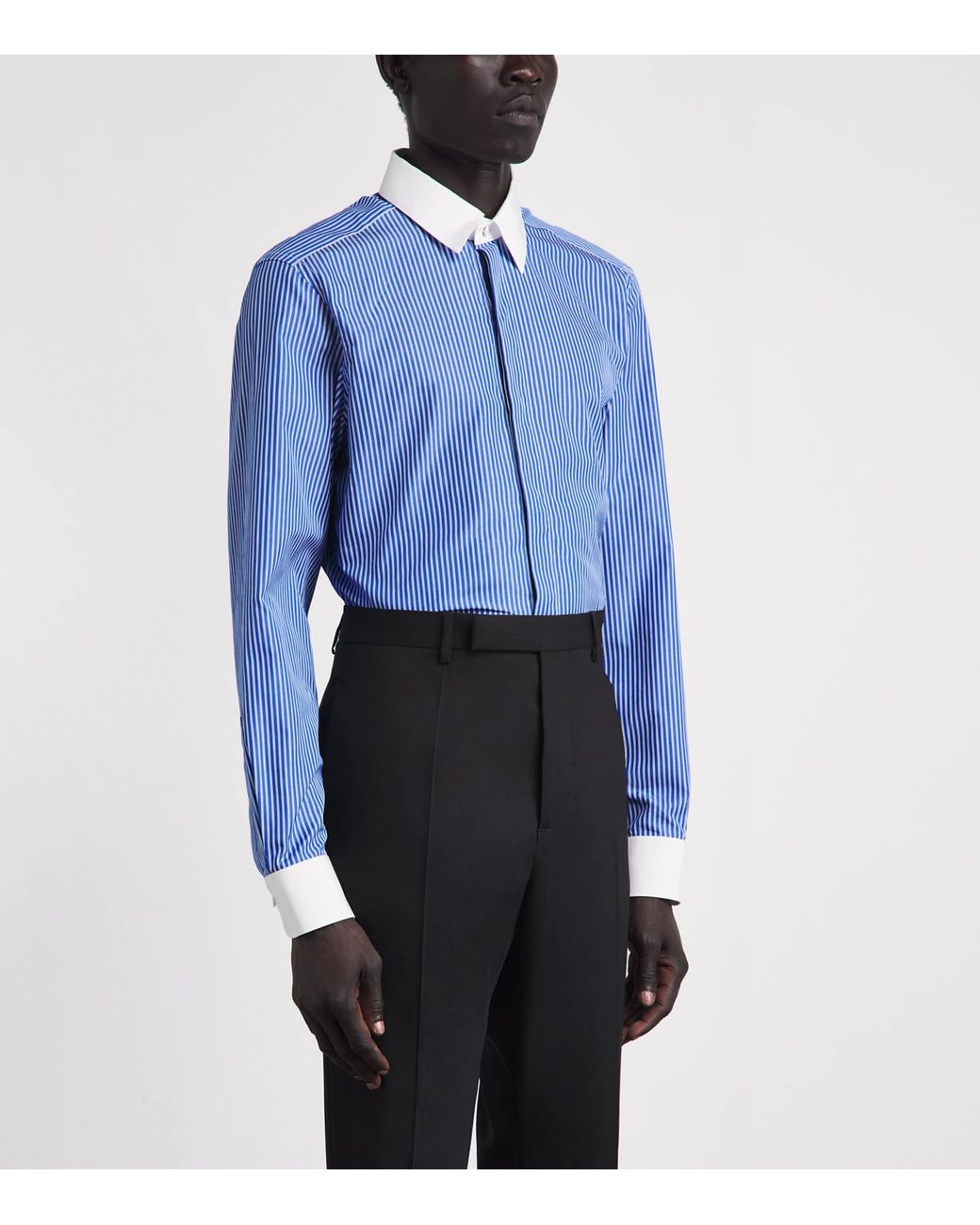 Tom Ford Blue Cotton Stripe Shirt for men