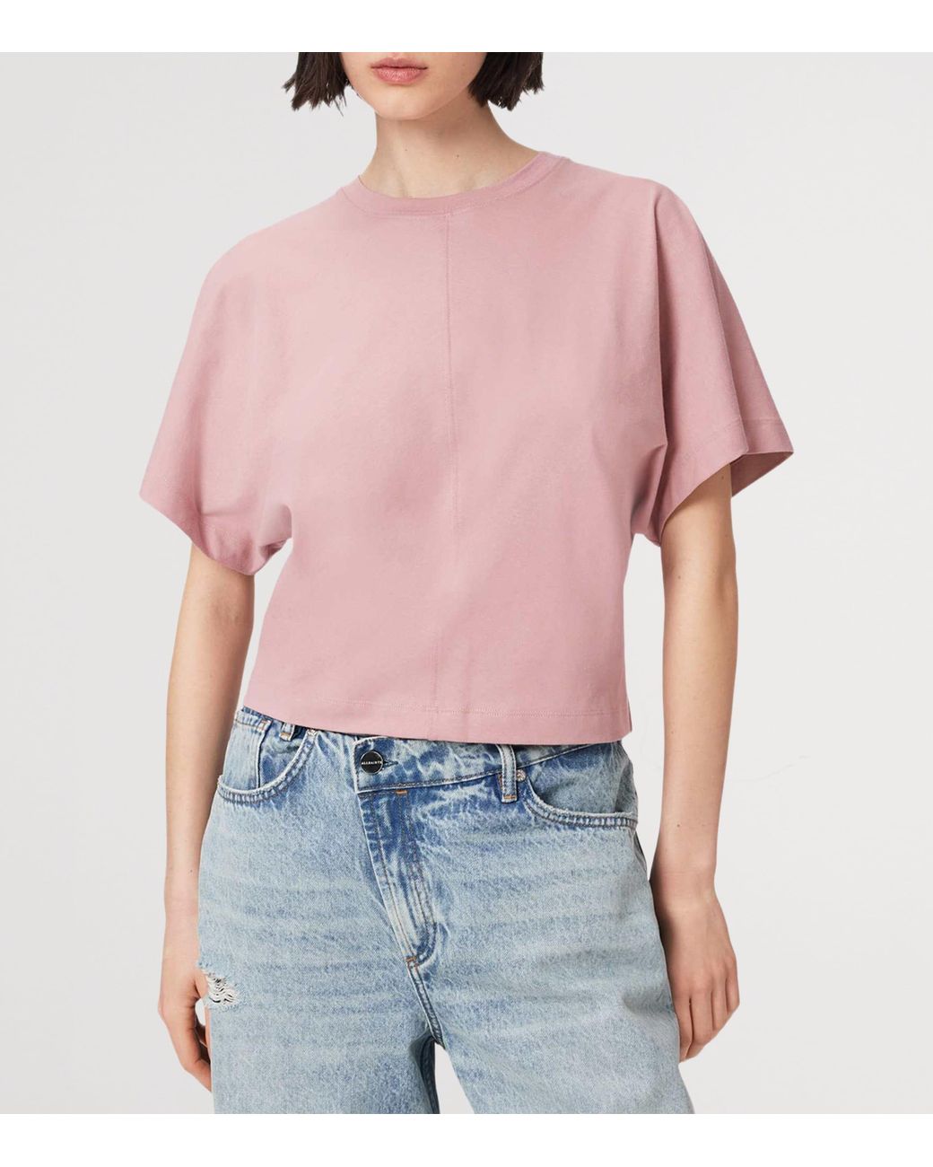 AllSaints Pink Organic Cotton Eden Artia T-Shirt