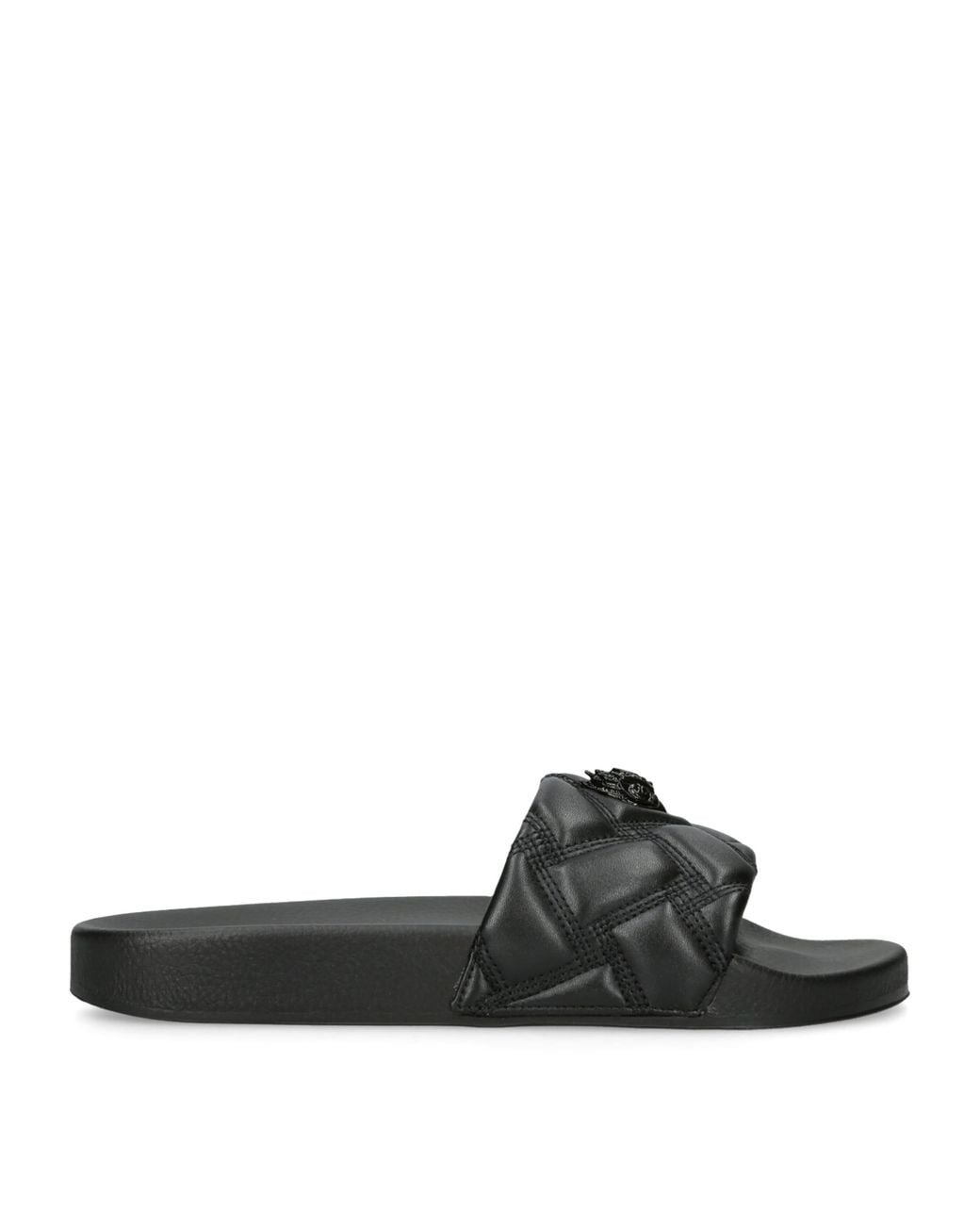 Kurt Geiger Black Quilted Meena Slides