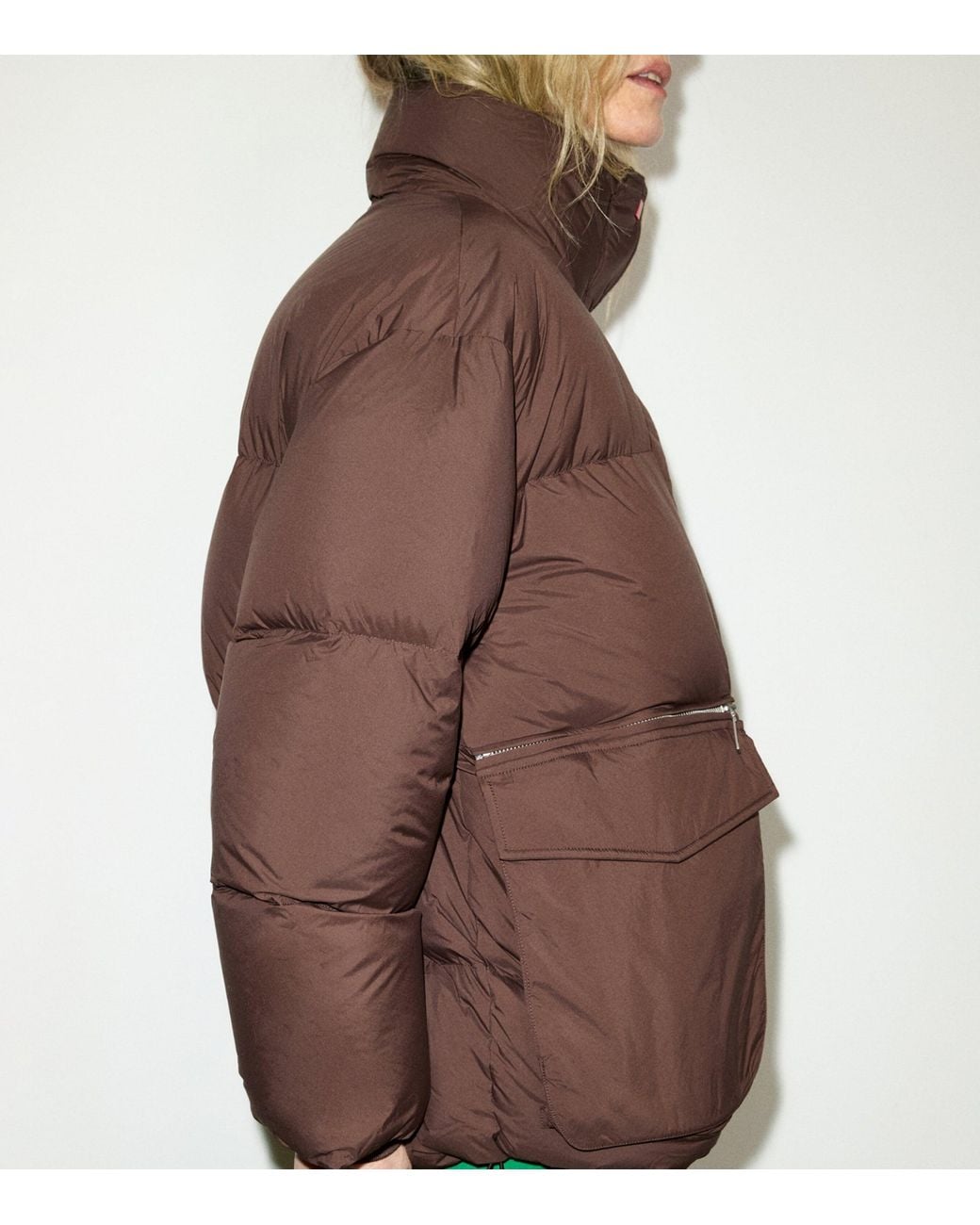 MAX&Co. Brown Quilted Down Jacket
