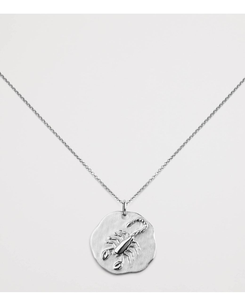 Monica Vinader White Sterling Scorpio Zodiac Necklace