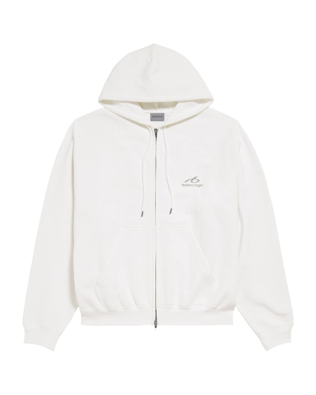 Balenciaga White Cotton Bodies Hoodie for men