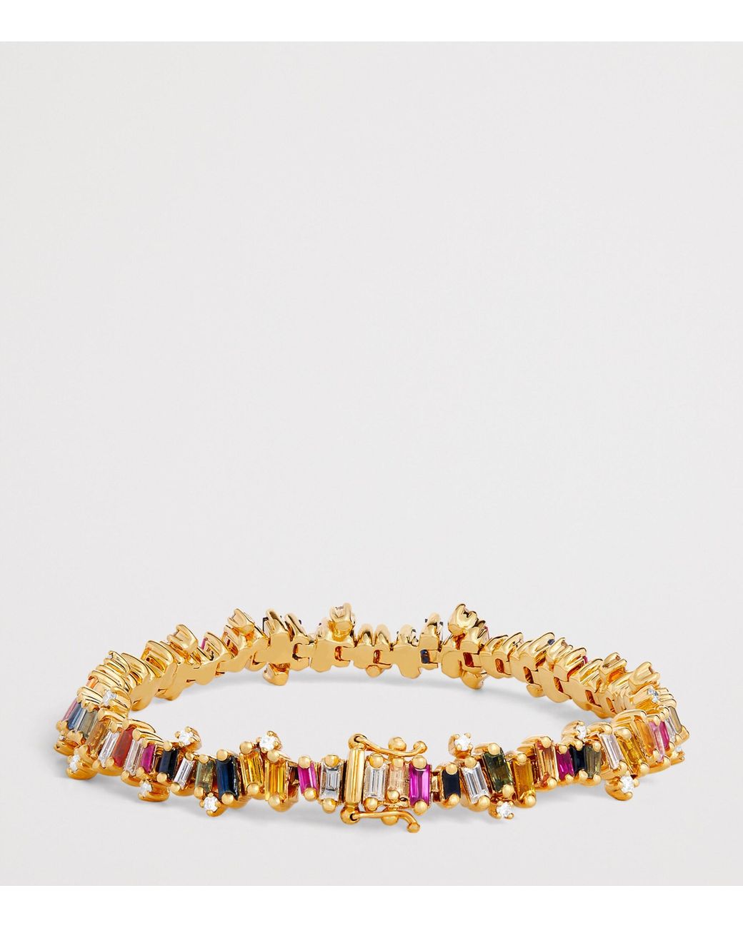 Suzanne Kalan Natural Diamond And Sapphire Bold Burst Tennis Bracelet