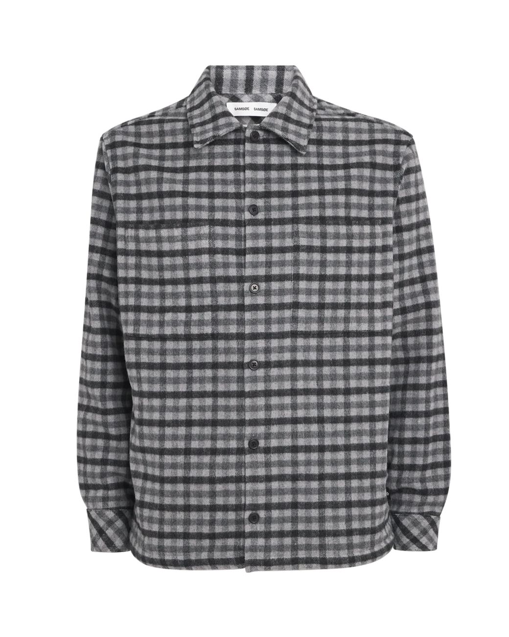 Samsøe & Samsøe Gray Check Sacastor X O Overshirt for men