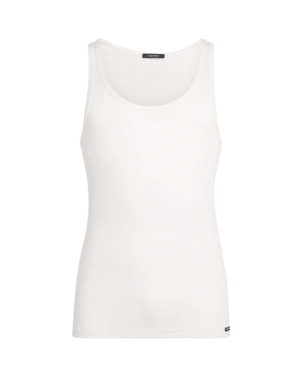 Tom Ford White Ribbed Tank Top for men