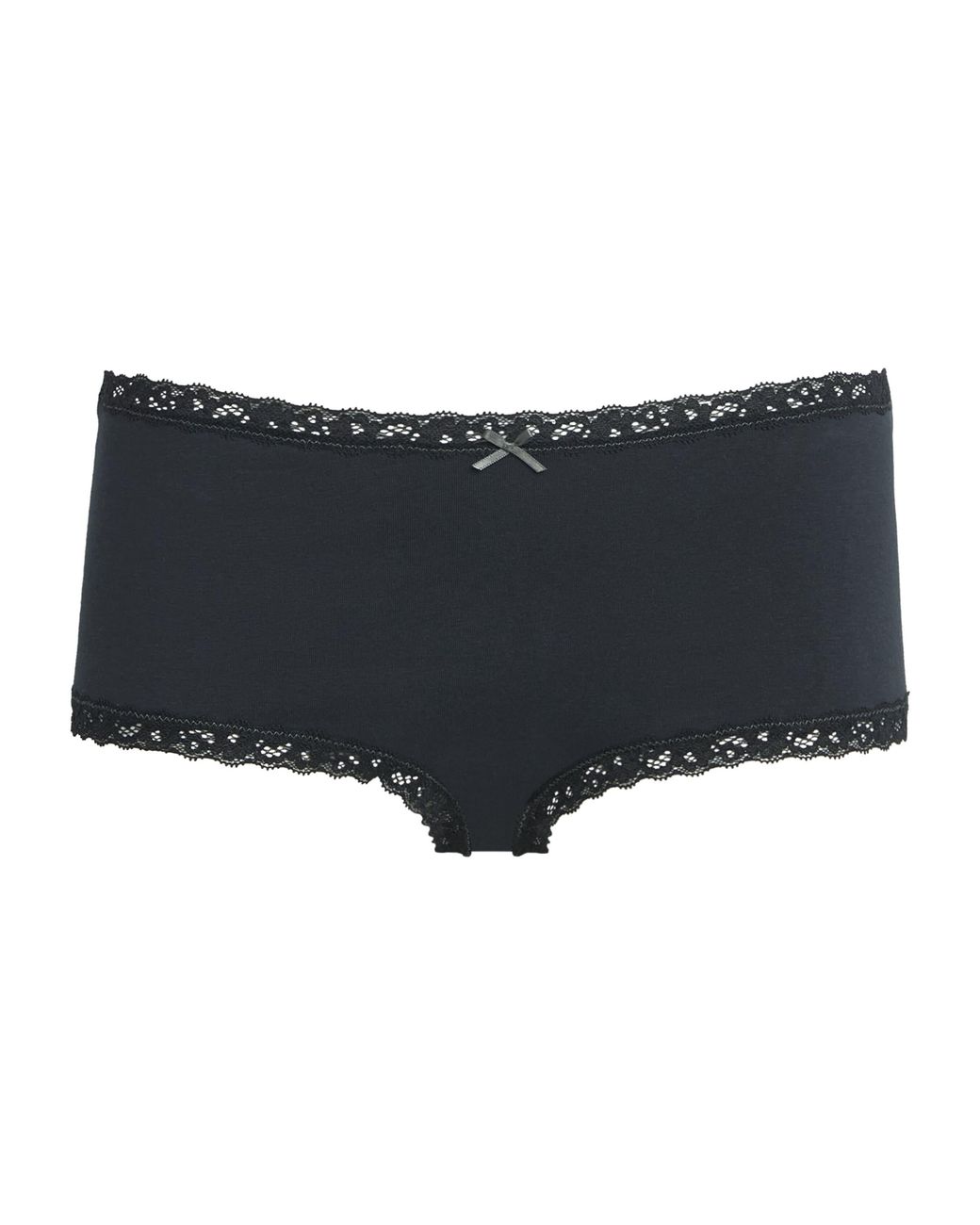 Skims Black Lace-Trim Boy Shorts Briefs