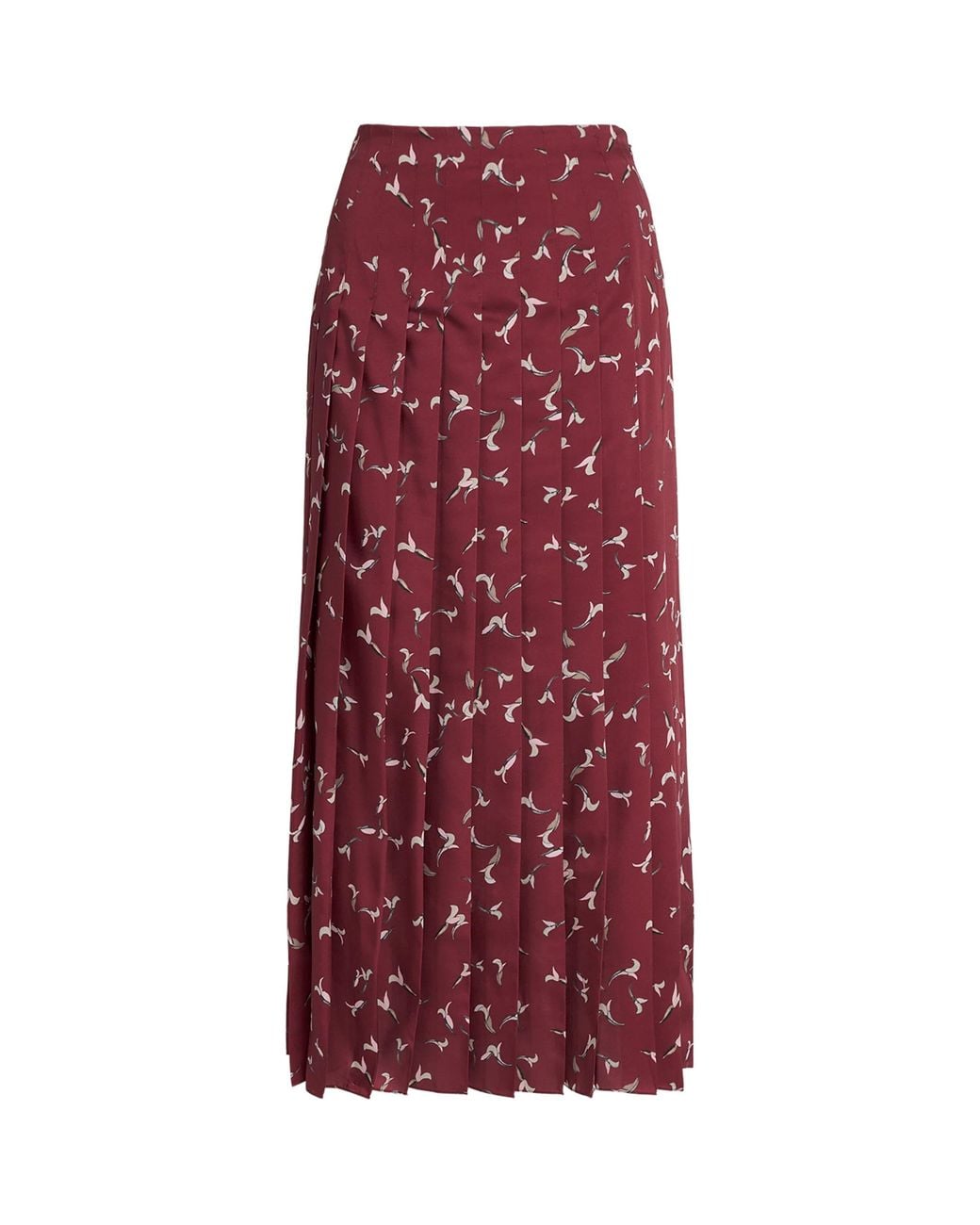 Altuzarra Red Pleated Monti Midi Skirt