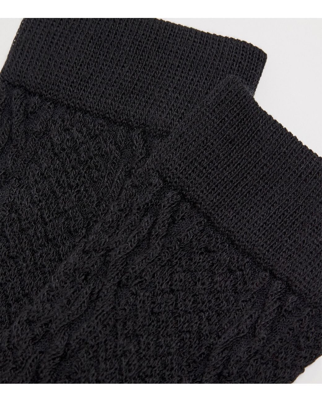 Falke Black Virgin Wool-Blend Declivity Knee-High Socks