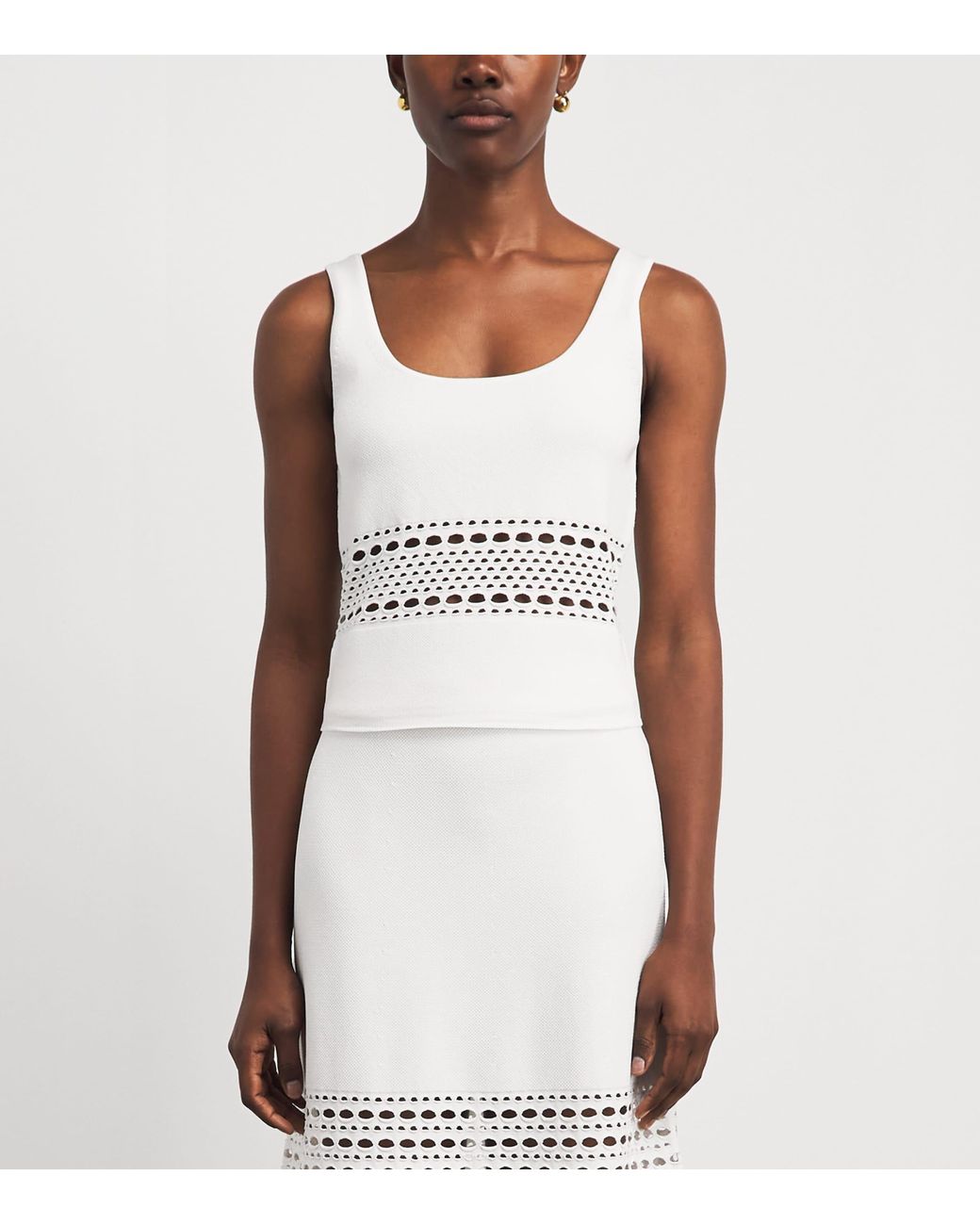 Jonathan Simkhai White Stretch-Jersey Fitzgerald Tank Top
