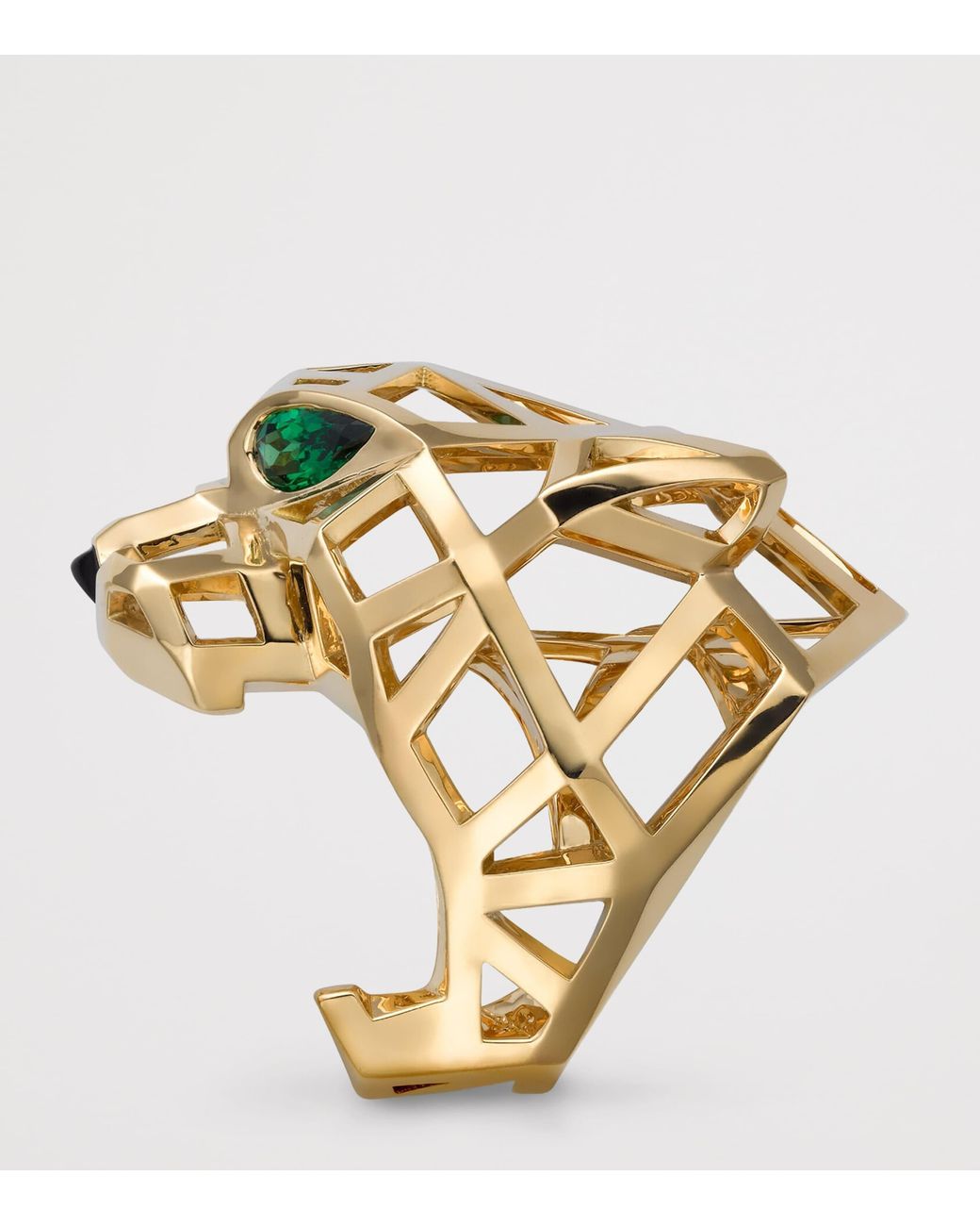 Cartier Metallic Tsavorite And Onyx Panthère De Ring
