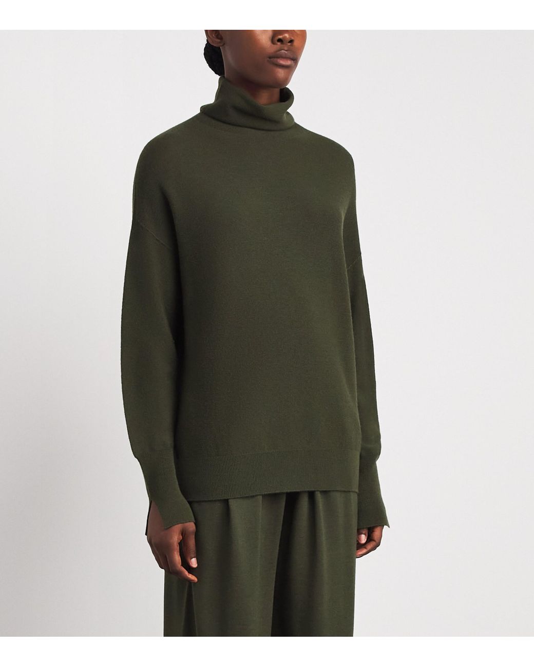 Molli Green Virgin Wool Rollneck Sweater