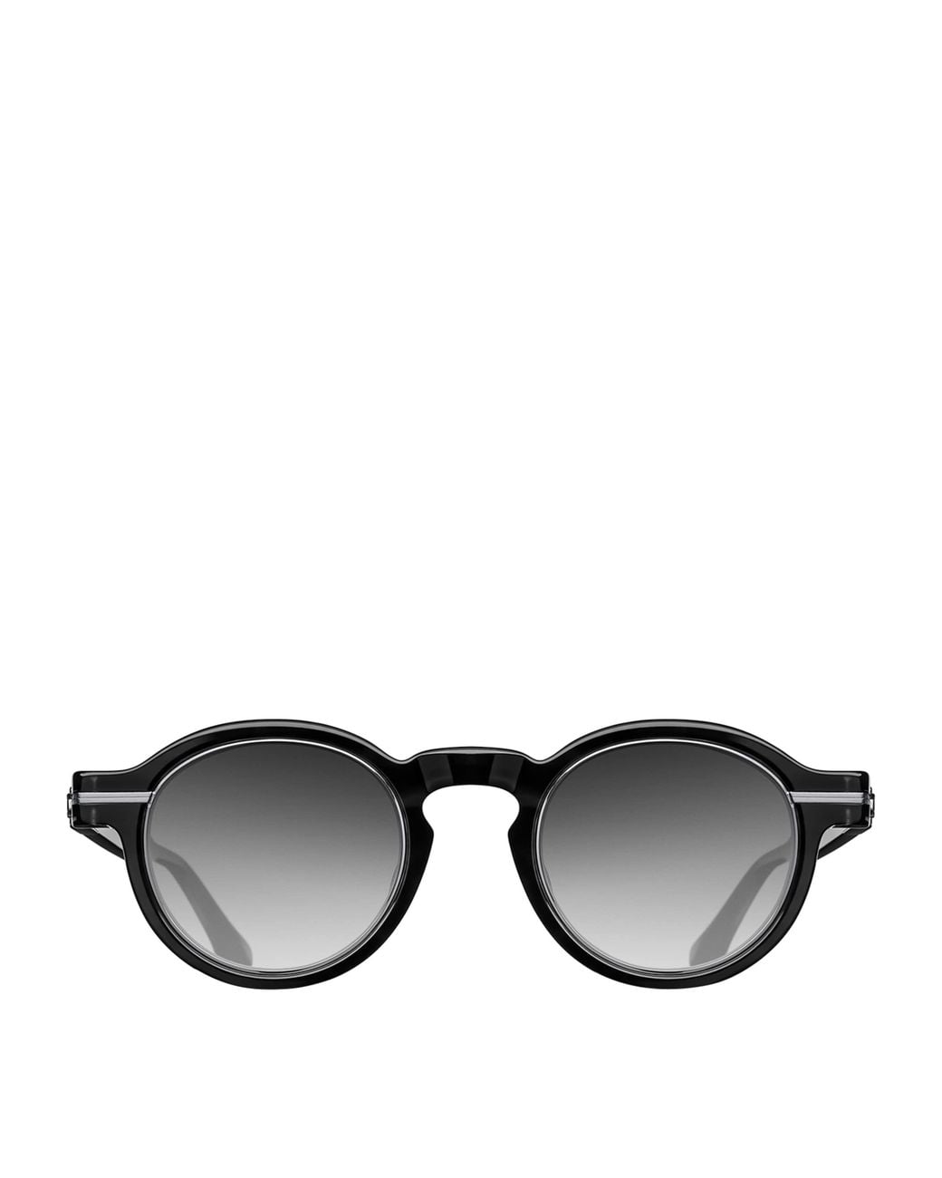 Matsuda Black Thick-Frame Round Sunglasses for men
