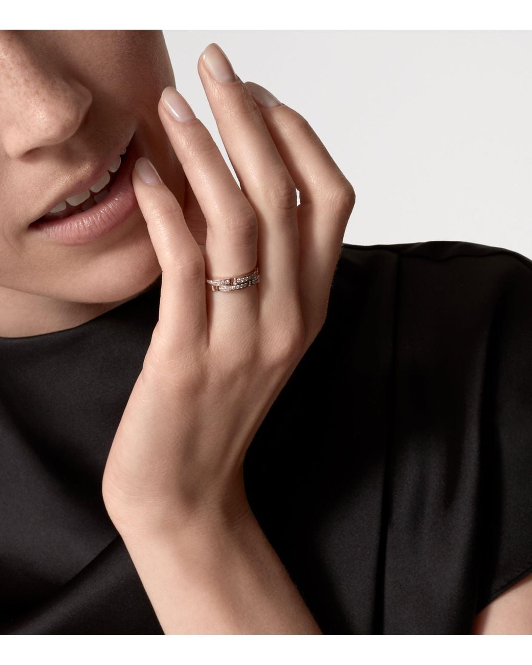 Cartier Pink And Diamond Maillon Panthère Wedding Ring