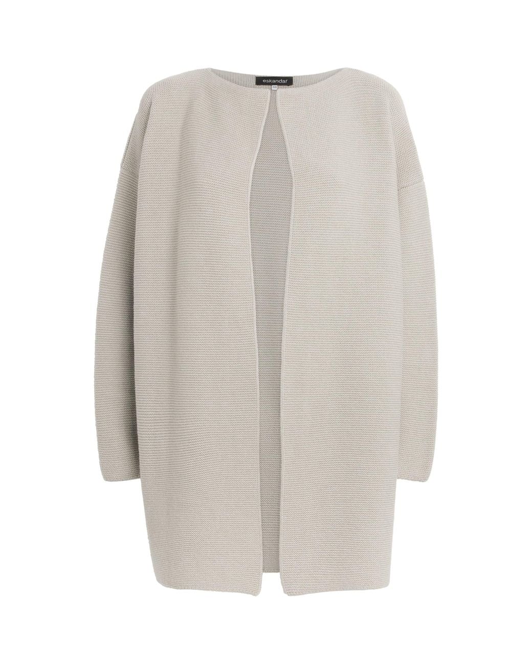 Eskandar Gray Cashmere Open Cardigan