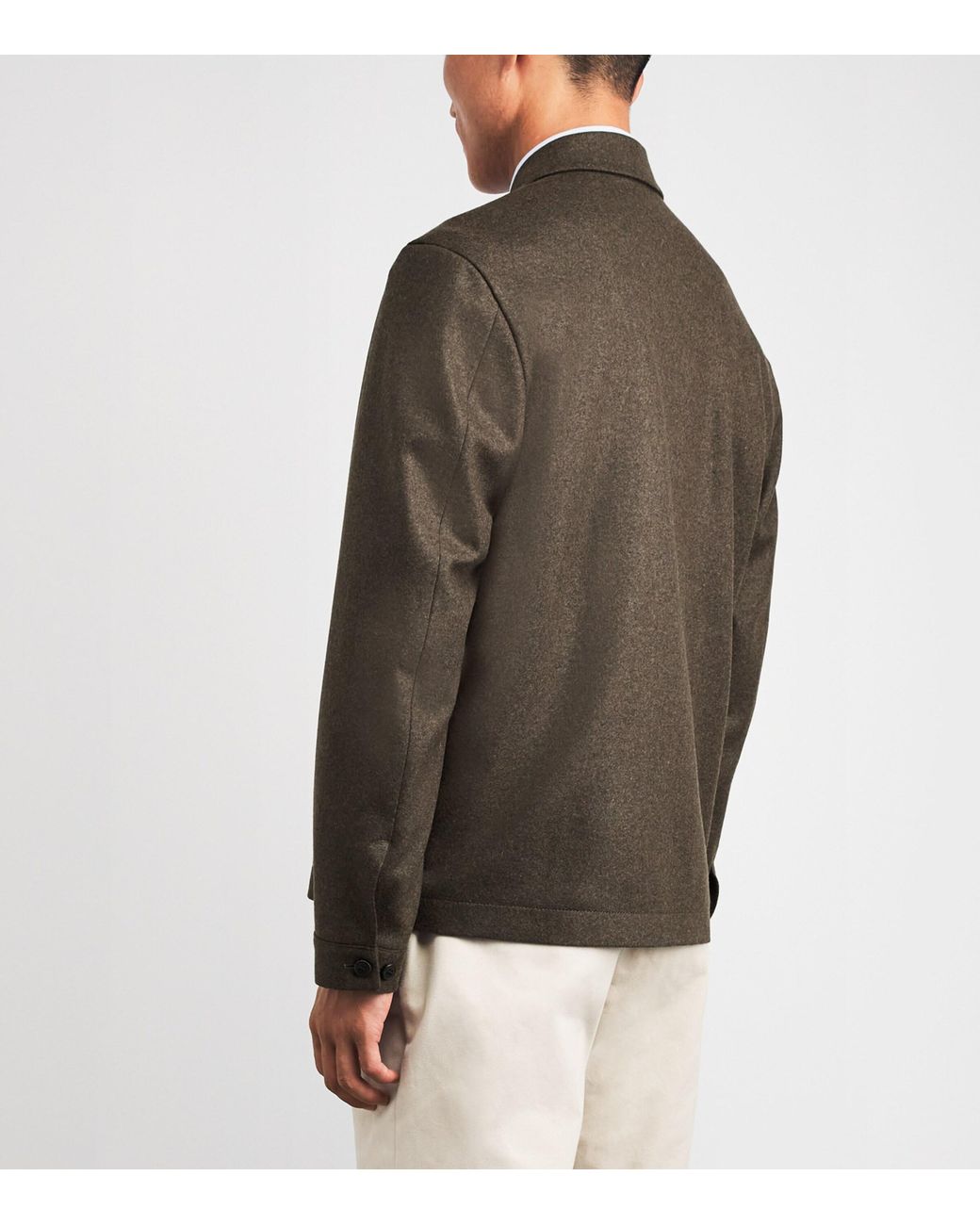 Sunspel Green Boiled Wool Jacket for men