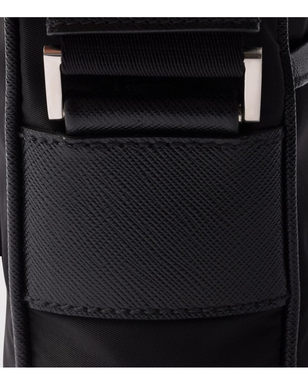 Prada Black Re-Nylon Saffiano Leather-Trim Shoulder Bag for men