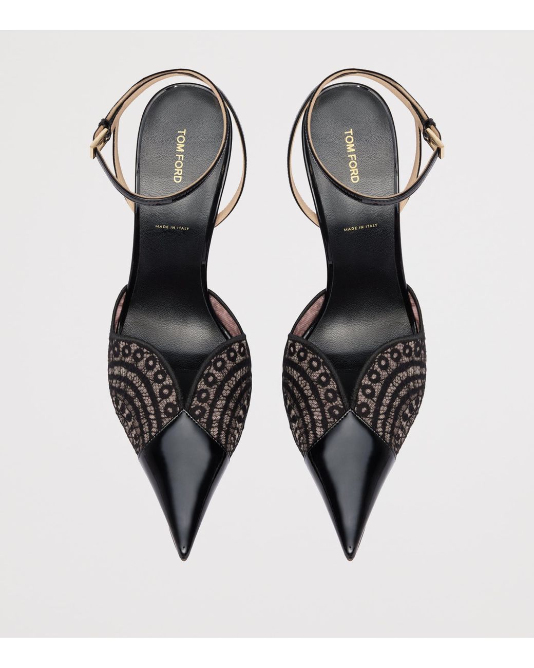 Tom Ford Black Lace-Detail Pumps 105