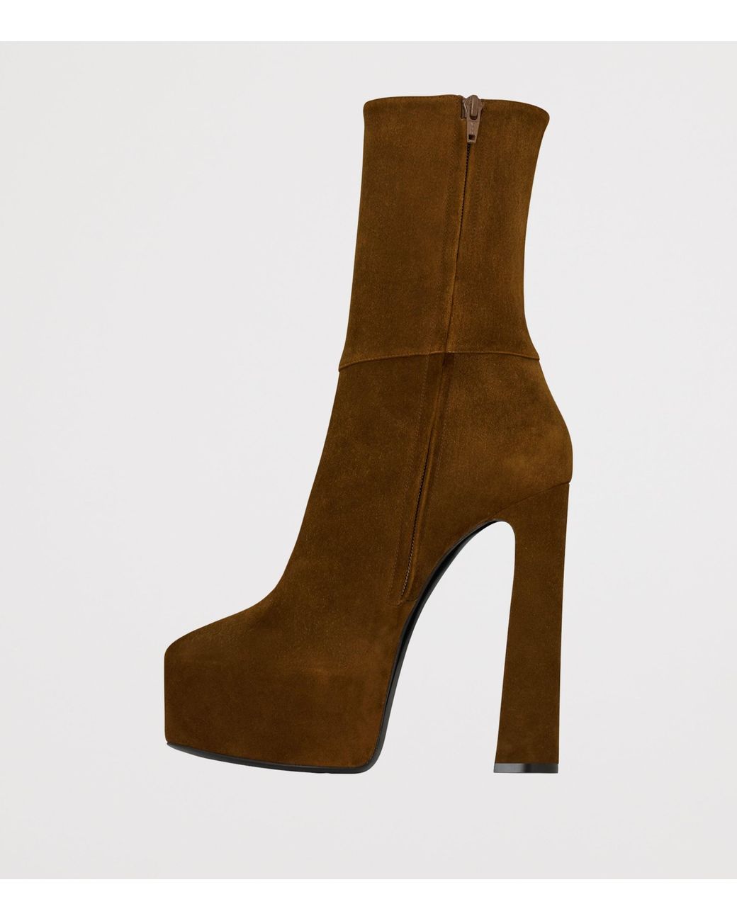 Saint Laurent Brown Suede Nico Ankle Boots 105