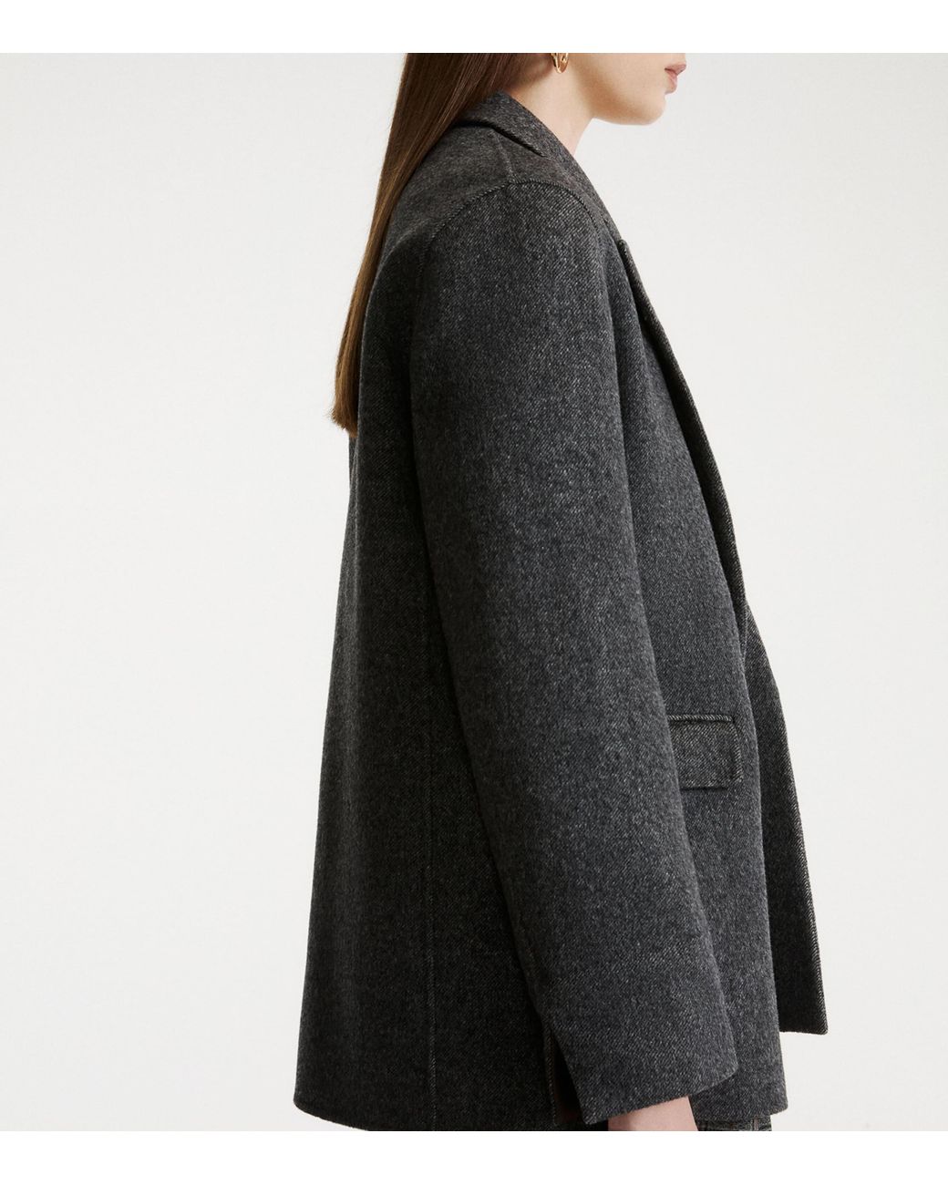 Marella Gray Wool Single-Breasted Blazer