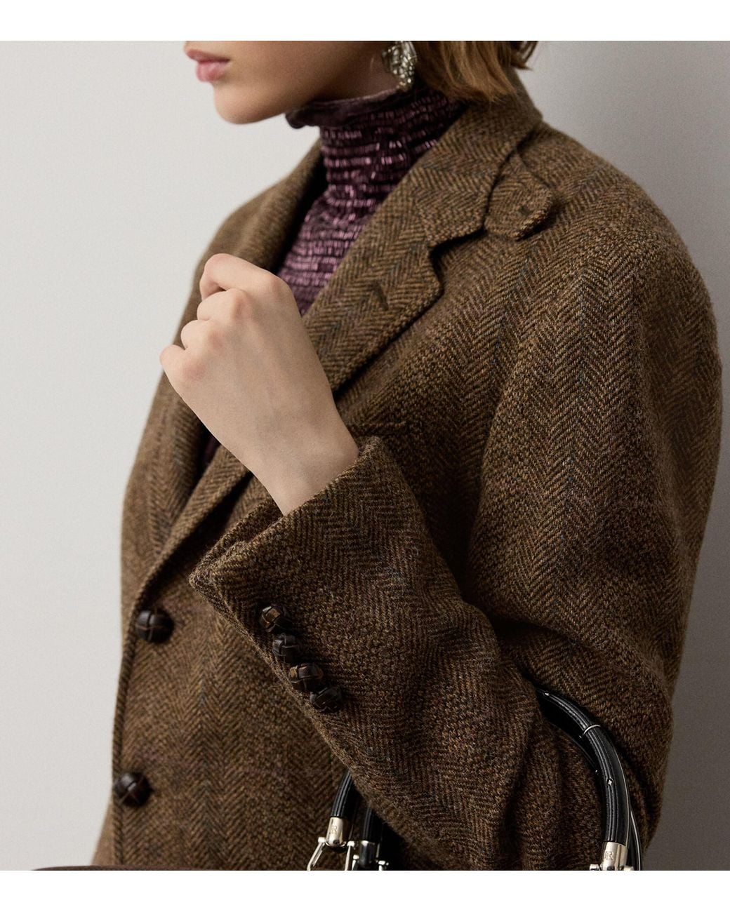 Ralph Lauren Brown Tweed Bonner Jacket