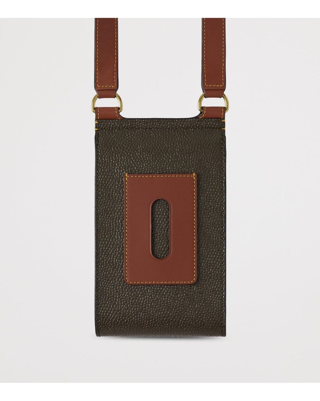 Mulberry Brown Mini Leather Antony Pouch for men