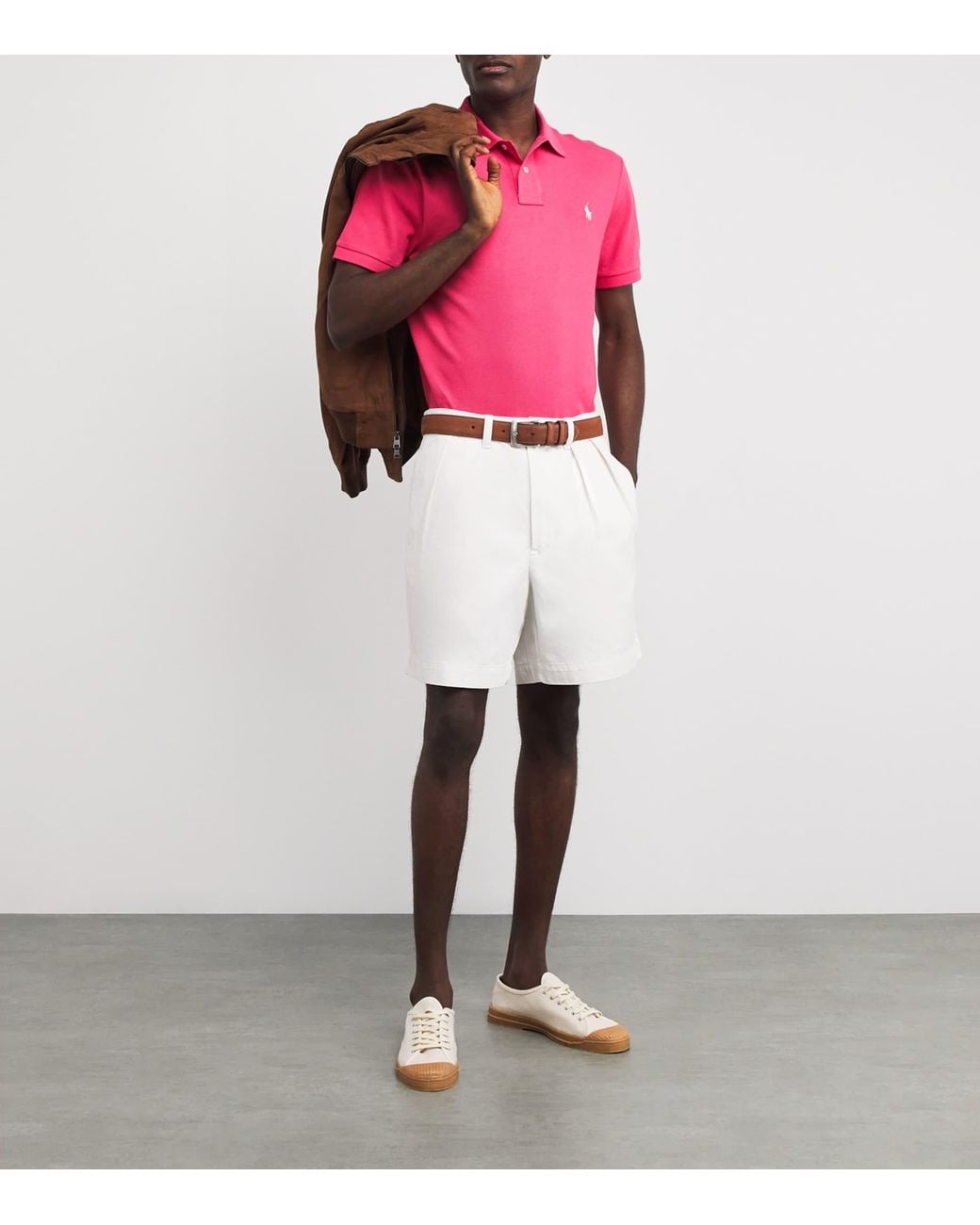 Polo Ralph Lauren Pink Cotton Mesh Custom-Fit Polo Shirt for men