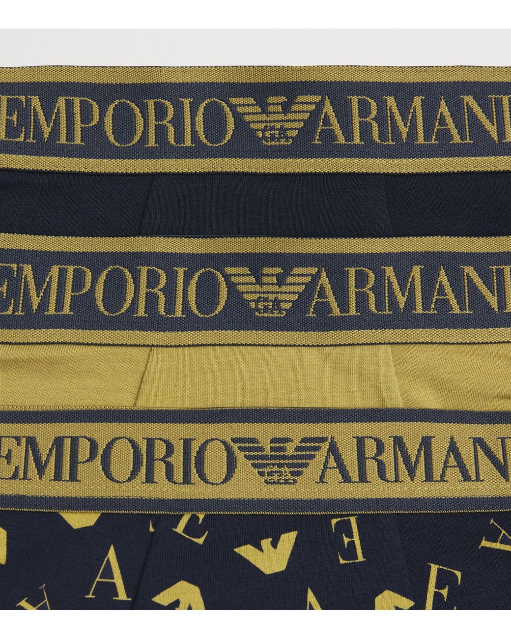 Emporio Armani Black Stretch-Cotton Logo Trunks for men