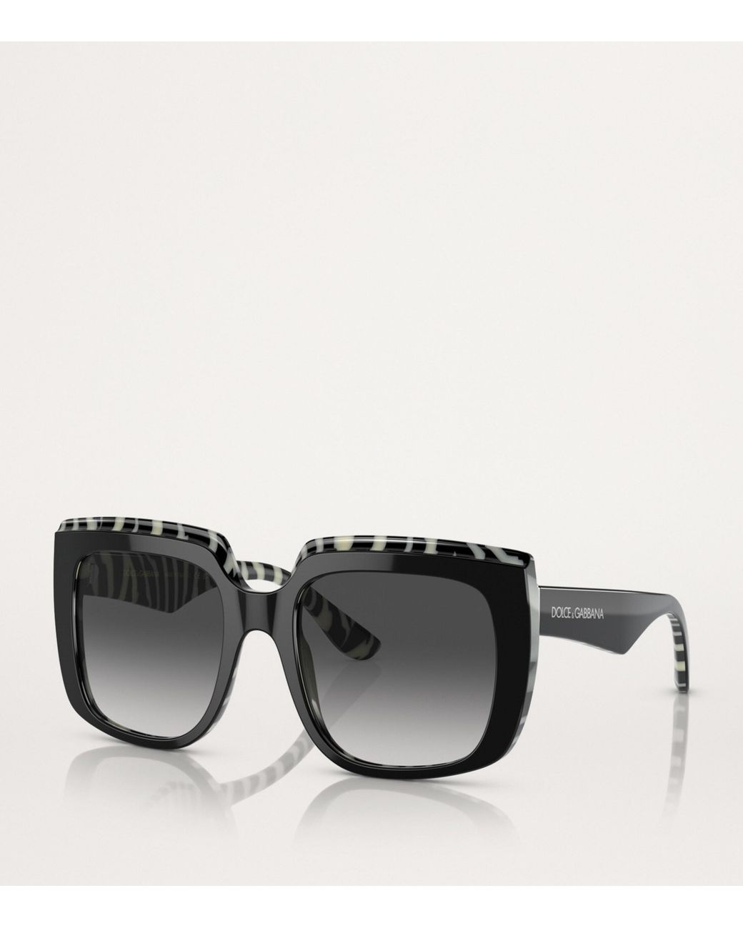 Dolce & Gabbana Black Acetate Square Sunglasses