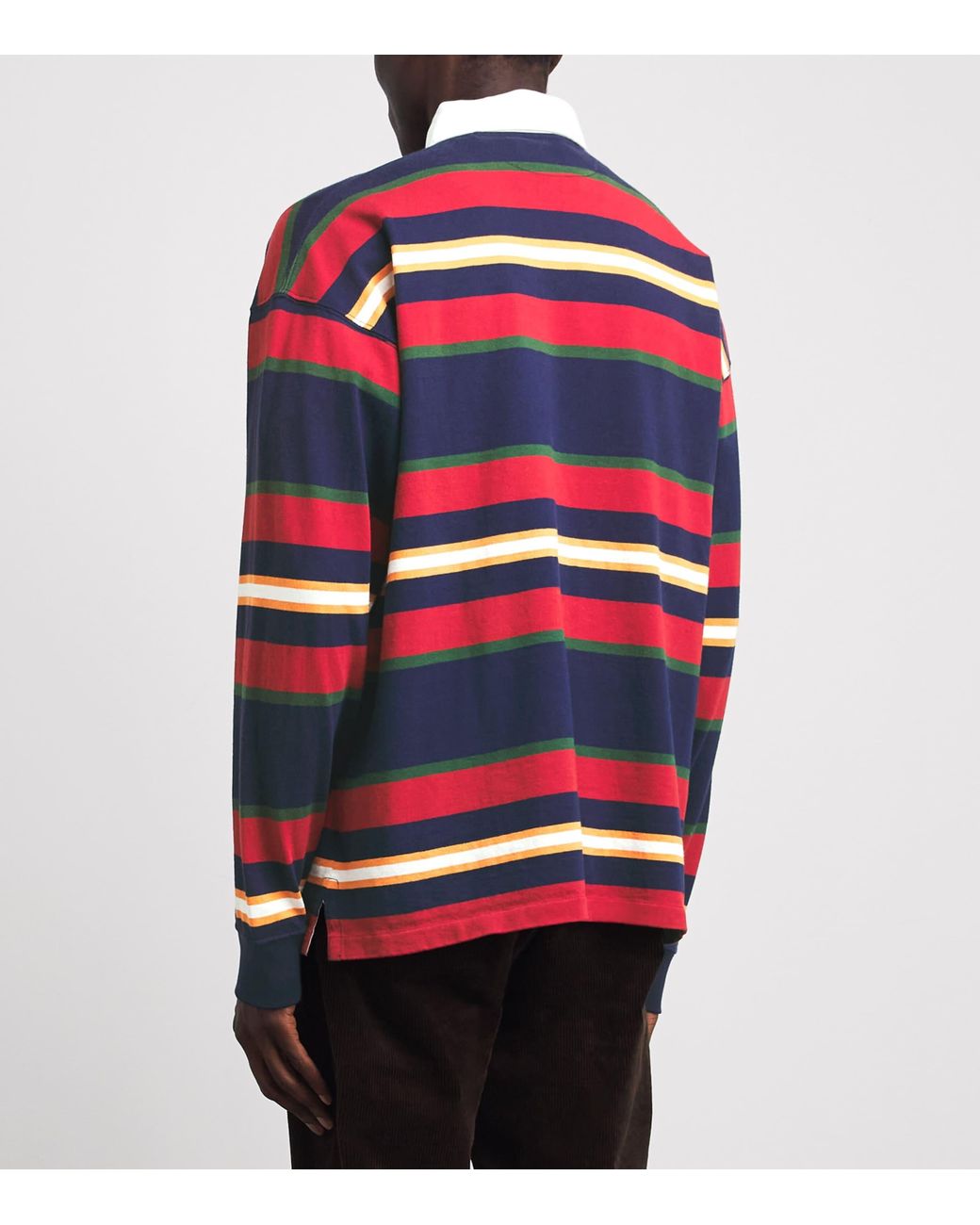 Polo Ralph Lauren Red Cotton Stripe Rugby Shirt for men