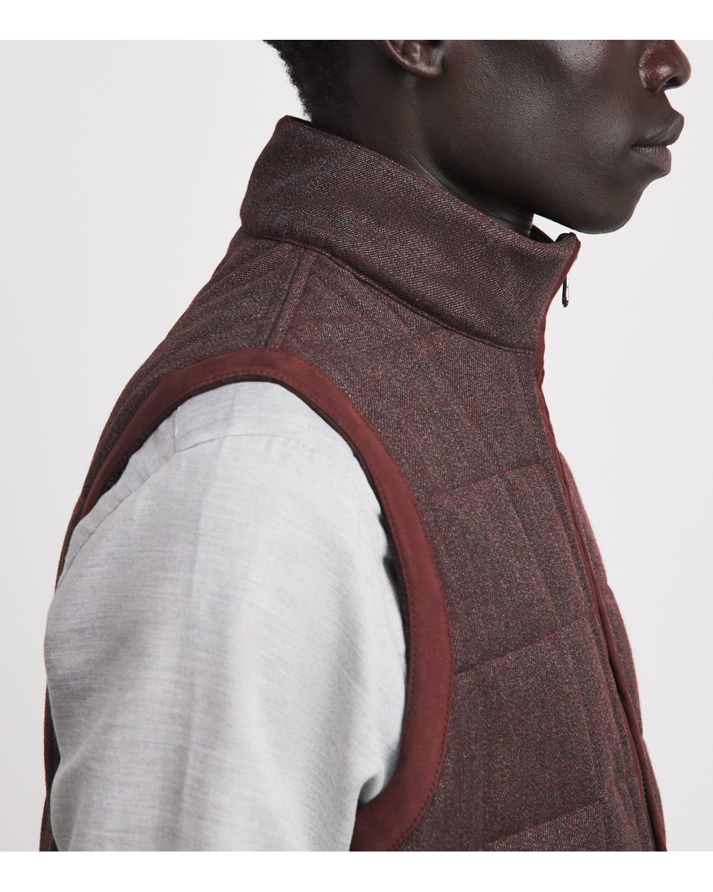 Pal Zileri Brown Reversible Padded Gilet for men