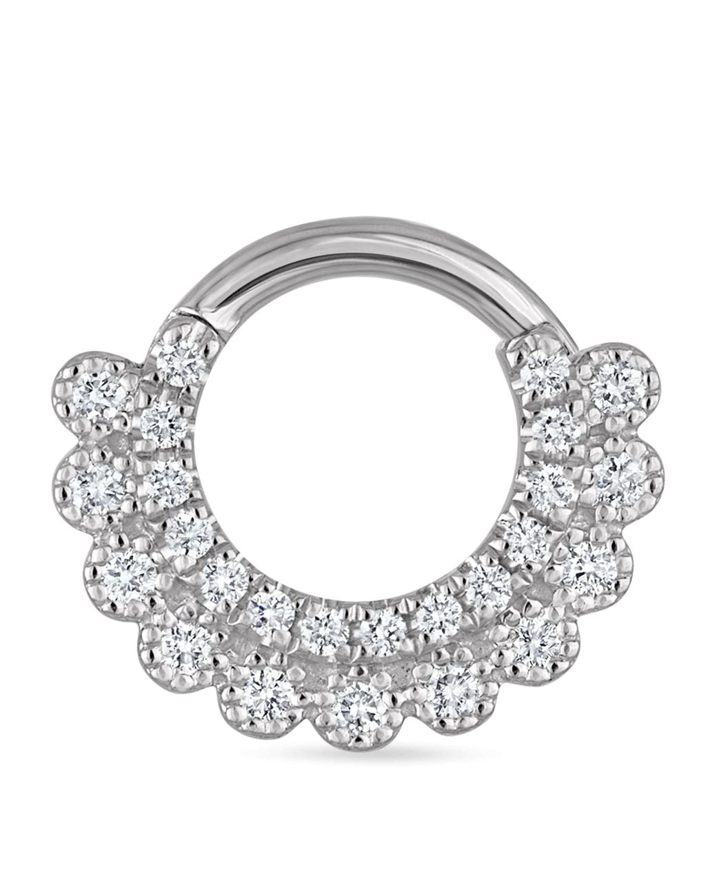 Maria Tash Metallic And Diamond Apsara Hoop Earring