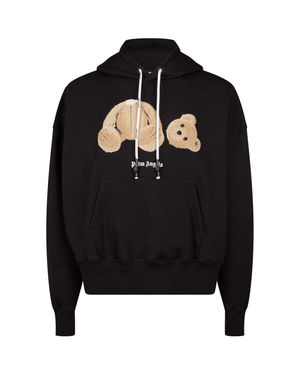 Palm Angels Teddy Bear Hooded Sweatshirt in Black for Men | Lyst