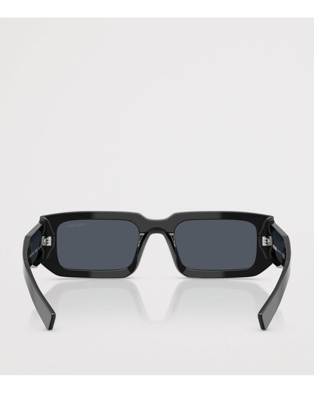 Prada Black Acetate Rectangular Sunglasses for men