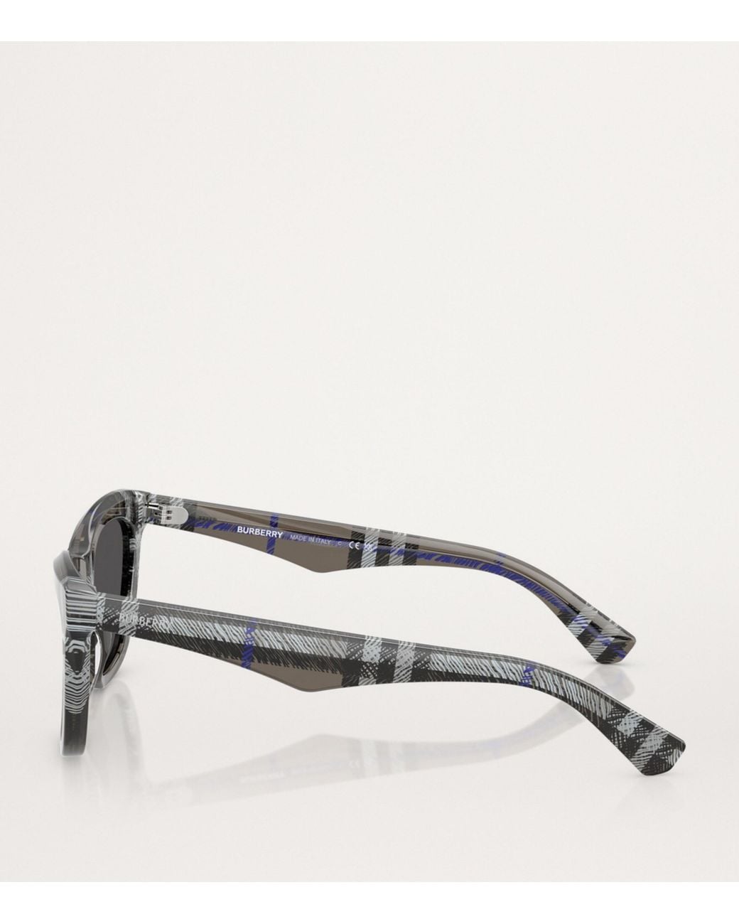 Burberry Gray Acetate Square Sunglasses