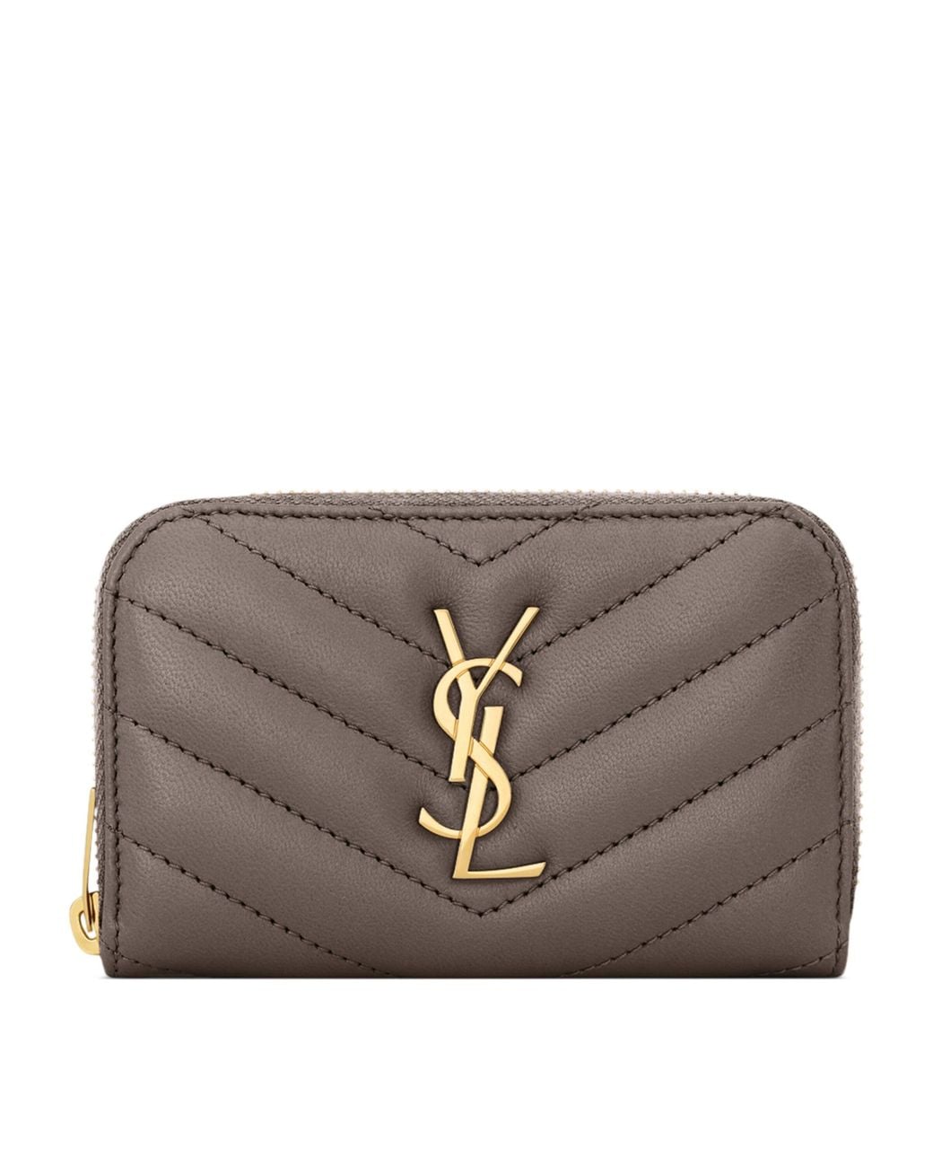 Saint Laurent Brown Cassandre Matelassé Wallet