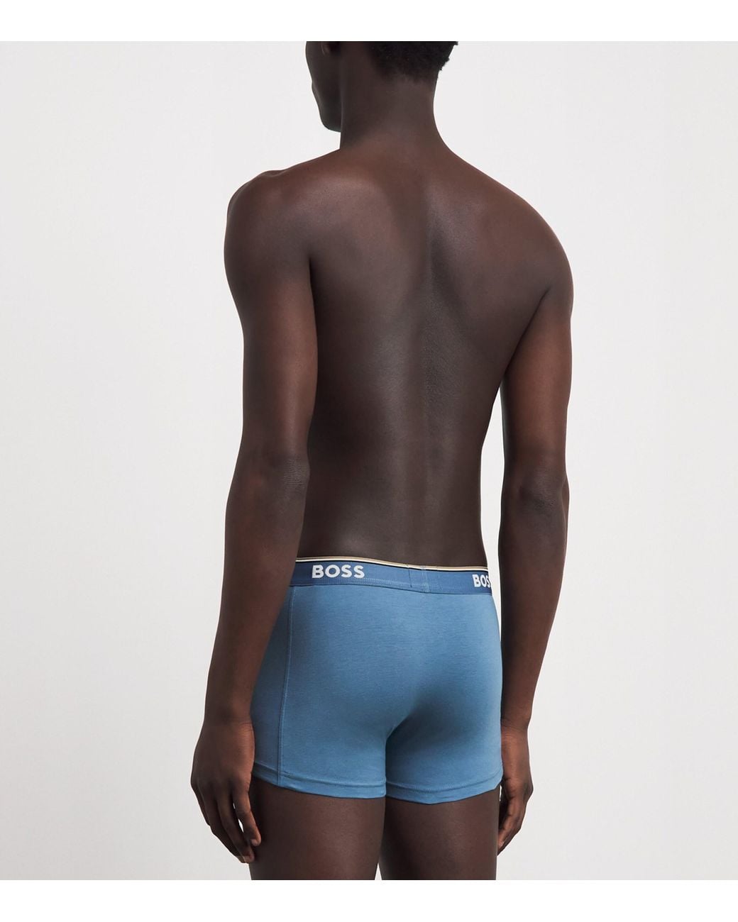 Boss Blue Stretch-Cotton Power Trunks for men